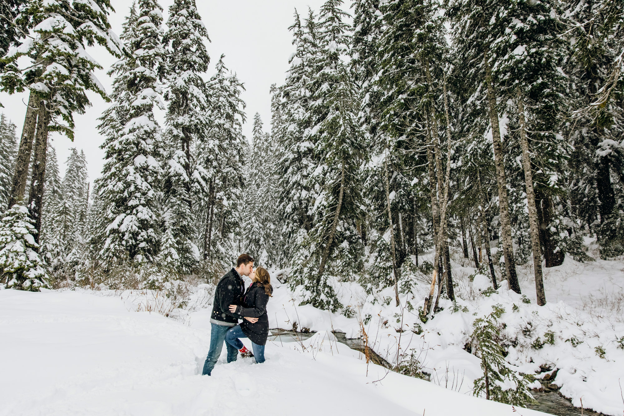 Adventure engagement session in the Cascade Mountains by Seattle wedding photographer James Thomas Long Photography