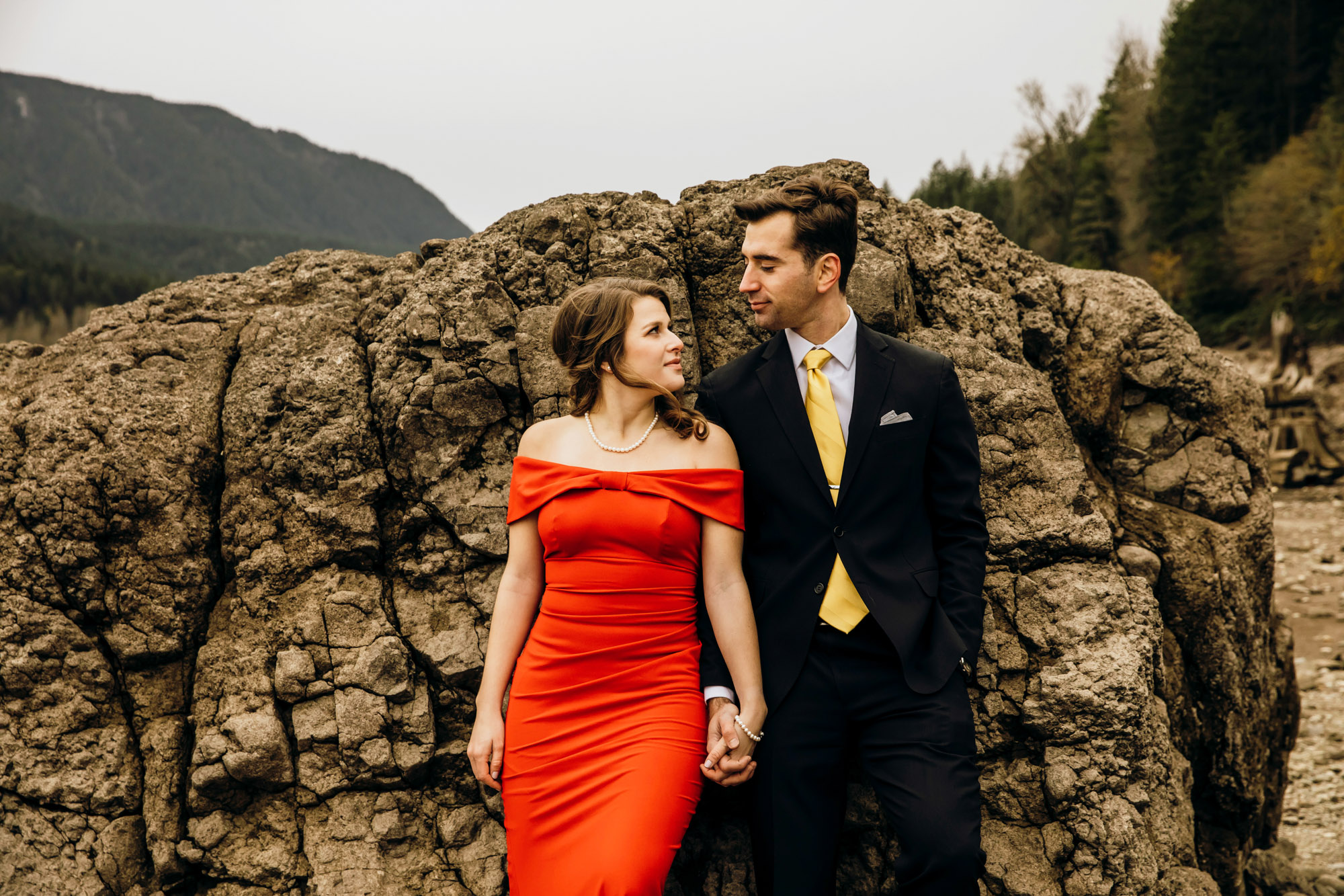 Adventure engagement session in the Cascade Mountains by Seattle wedding photographer James Thomas Long Photography