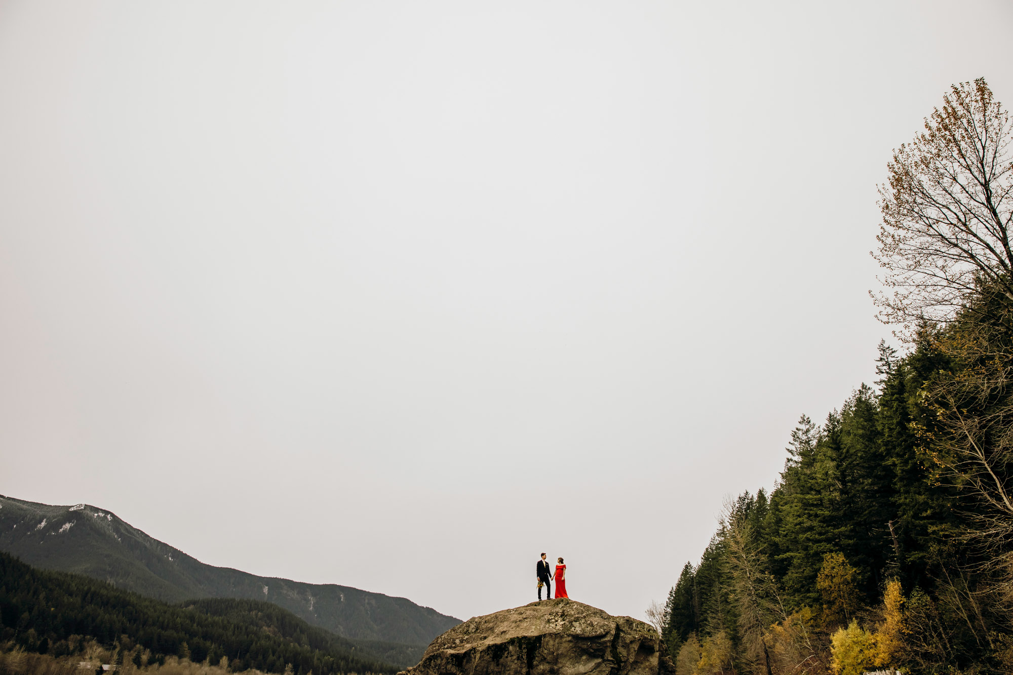 Adventure engagement session in the Cascade Mountains by Seattle wedding photographer James Thomas Long Photography