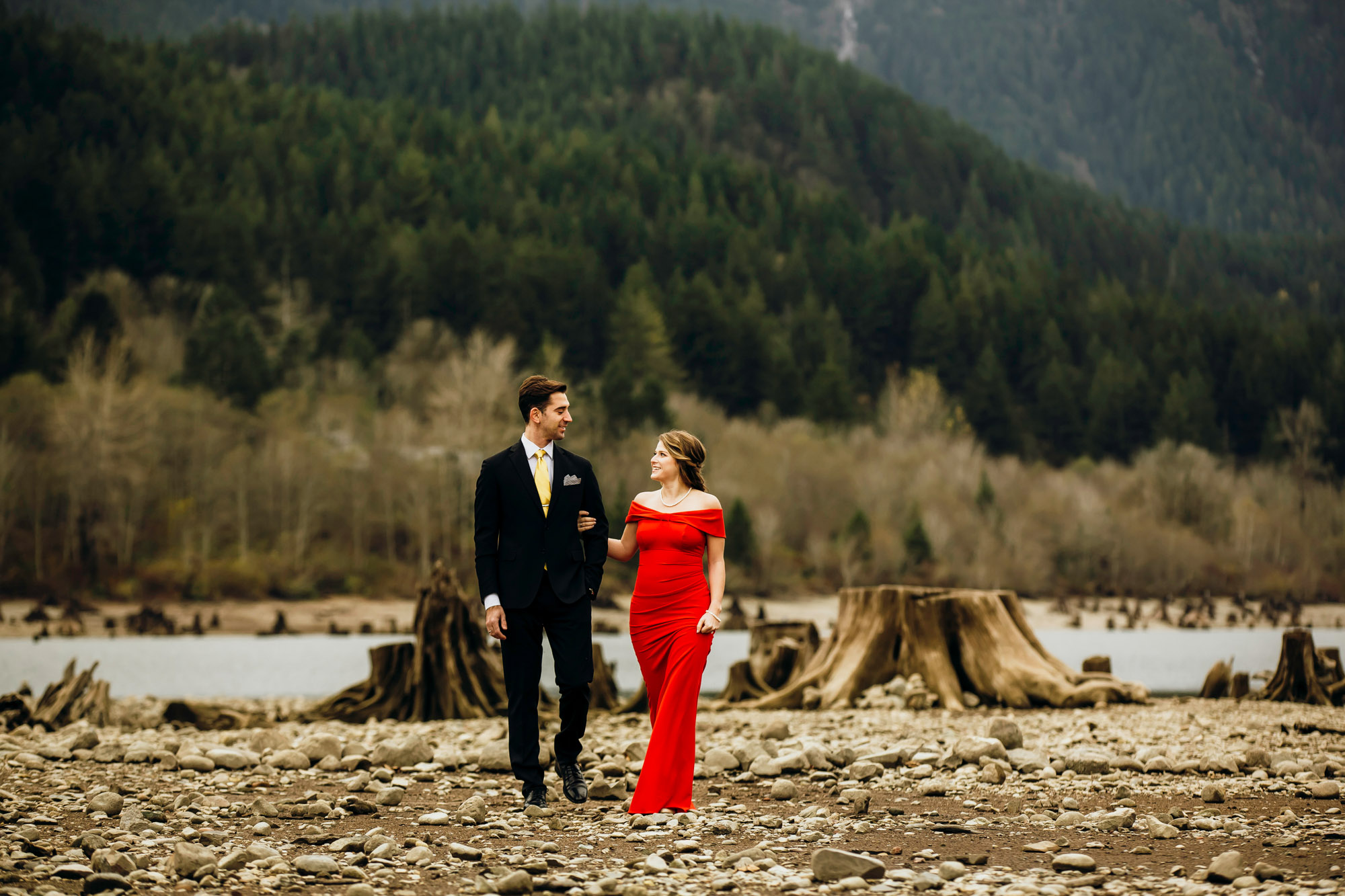 Adventure engagement session in the Cascade Mountains by Seattle wedding photographer James Thomas Long Photography