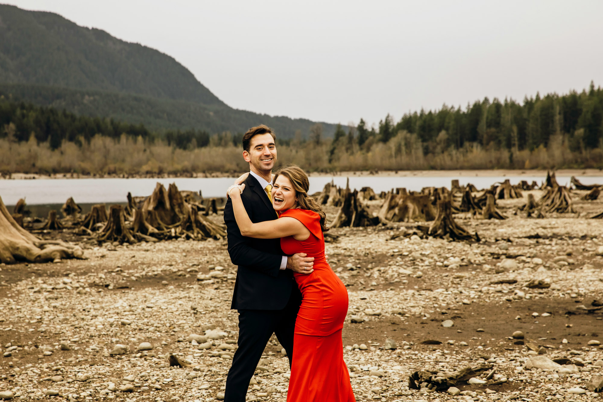 Adventure engagement session in the Cascade Mountains by Seattle wedding photographer James Thomas Long Photography