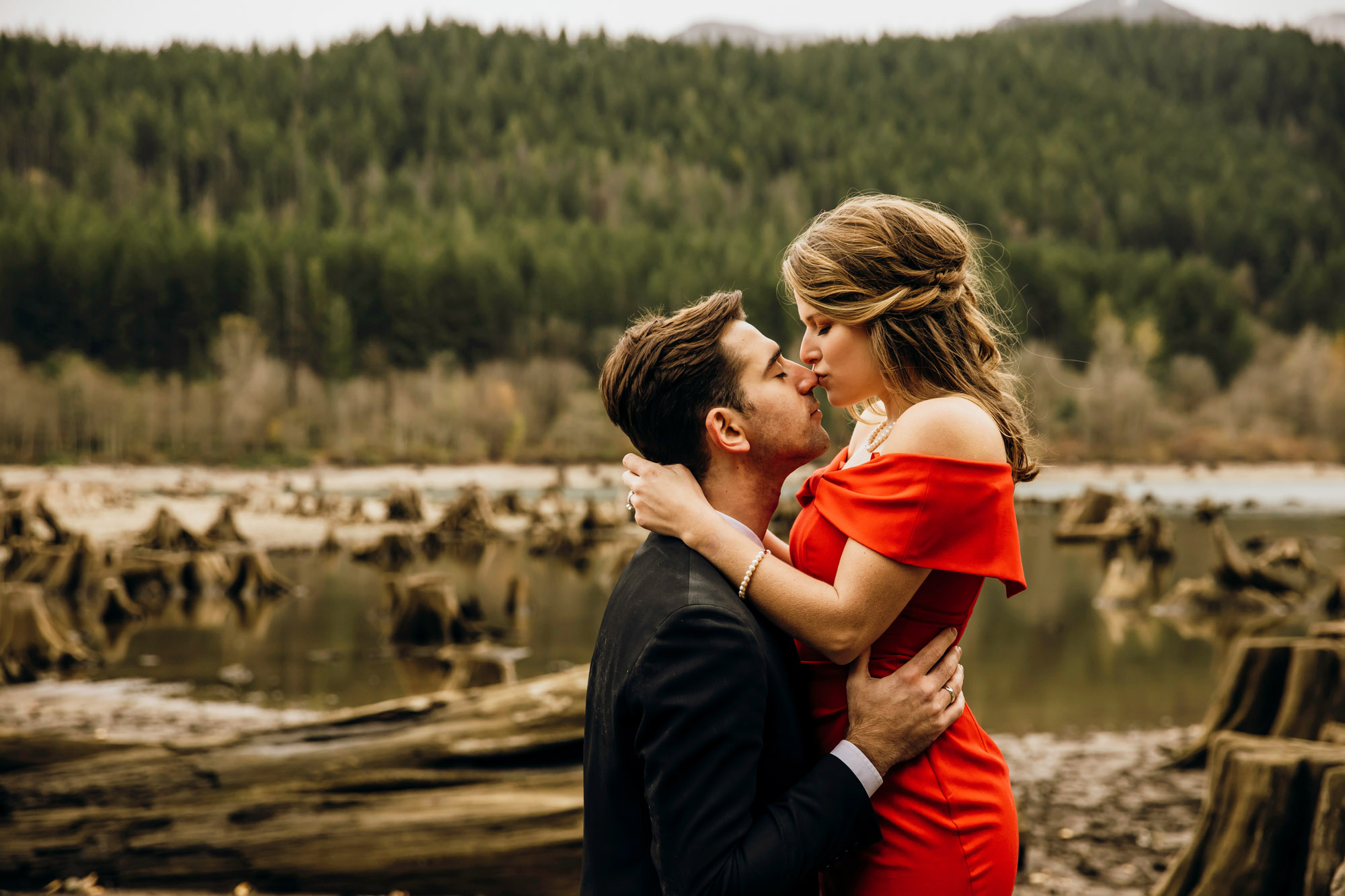 Adventure engagement session in the Cascade Mountains by Seattle wedding photographer James Thomas Long Photography