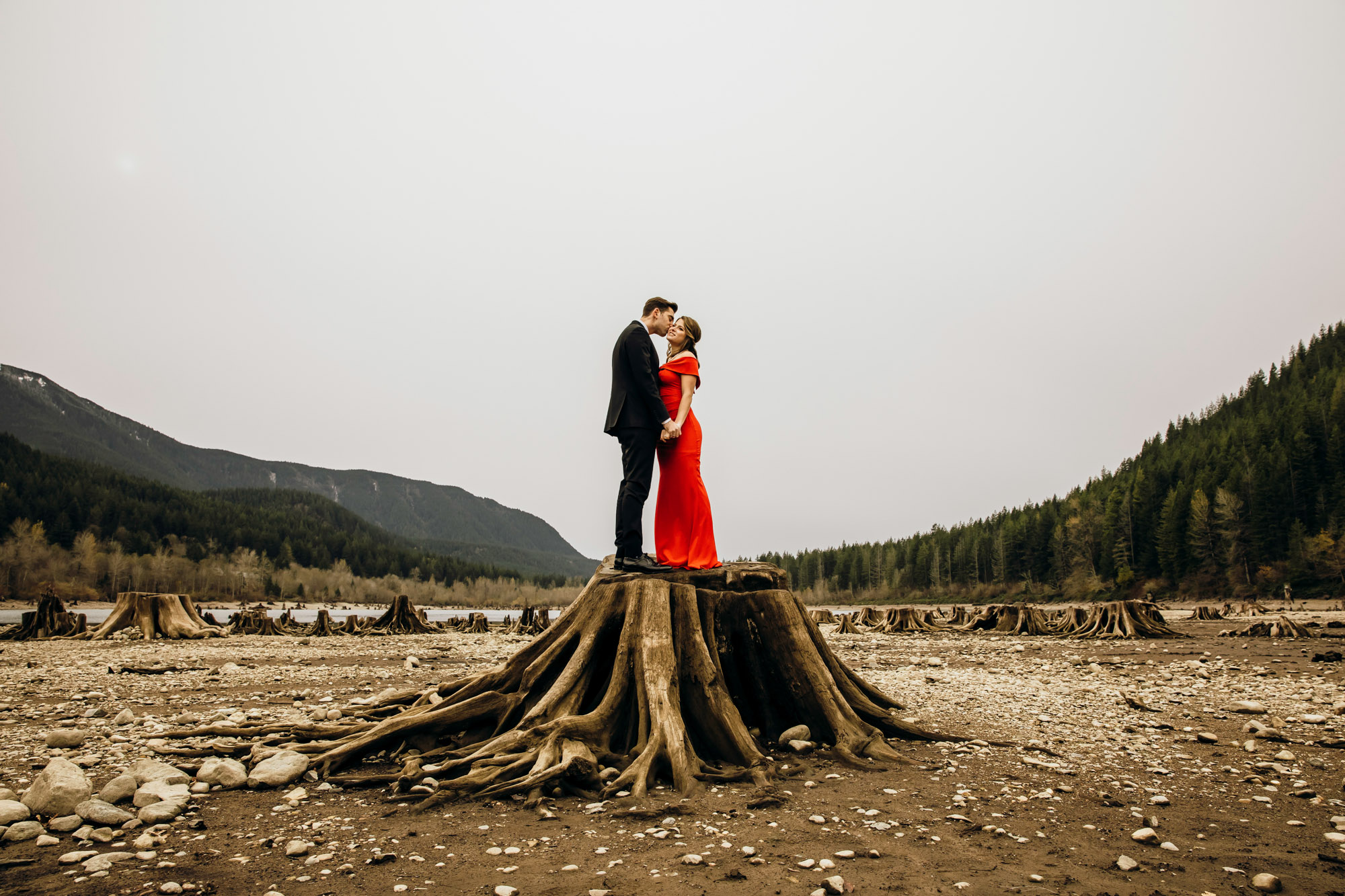 Adventure engagement session in the Cascade Mountains by Seattle wedding photographer James Thomas Long Photography