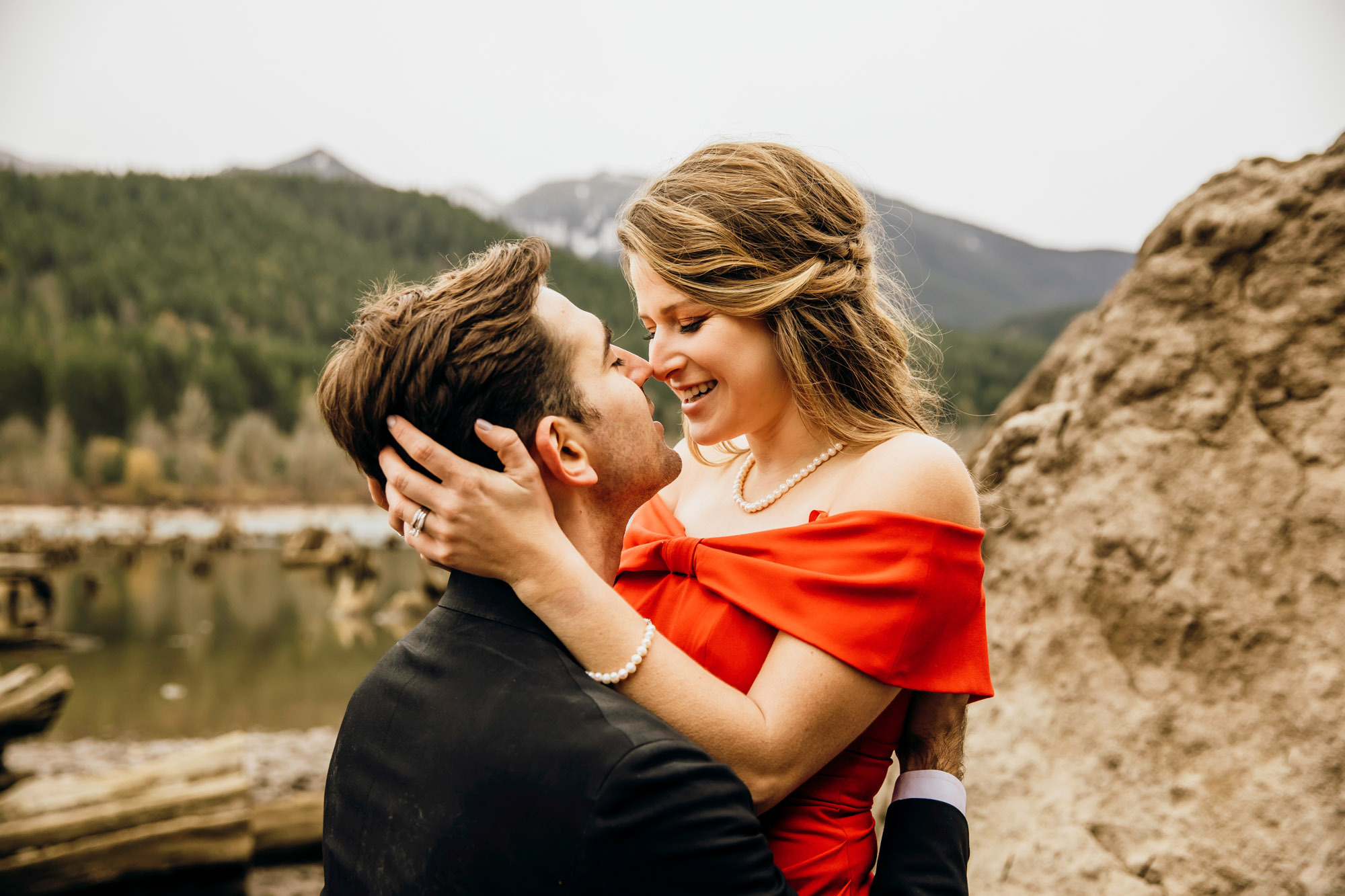 Adventure engagement session in the Cascade Mountains by Seattle wedding photographer James Thomas Long Photography