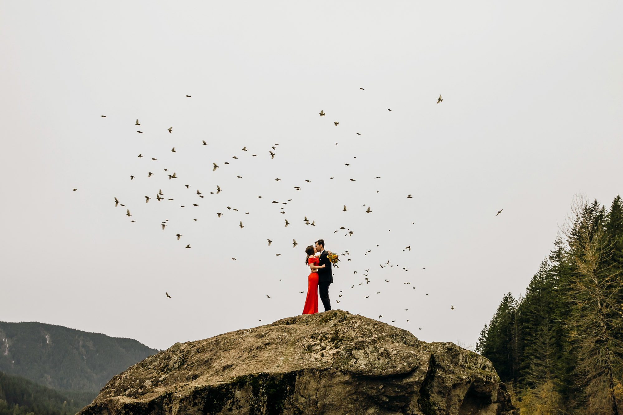 Adventure engagement session in the Cascade Mountains by Seattle wedding photographer James Thomas Long Photography