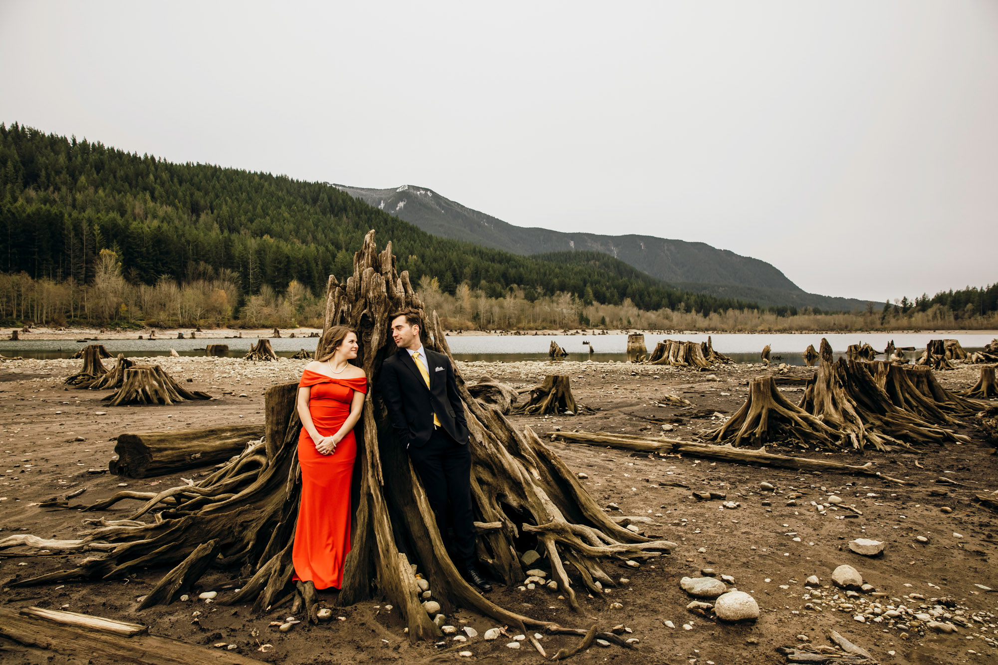 Adventure engagement session in the Cascade Mountains by Seattle wedding photographer James Thomas Long Photography