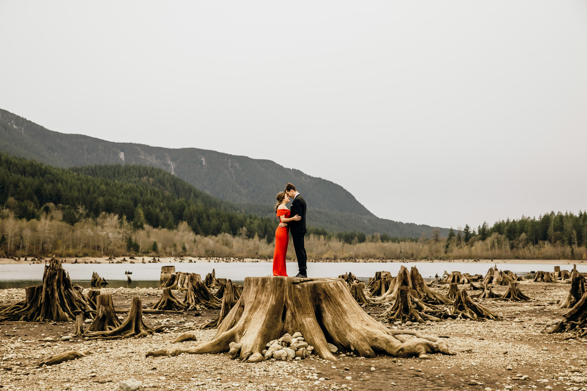 Adventure engagement session in the Cascade Mountains by Seattle wedding photographer James Thomas Long Photography