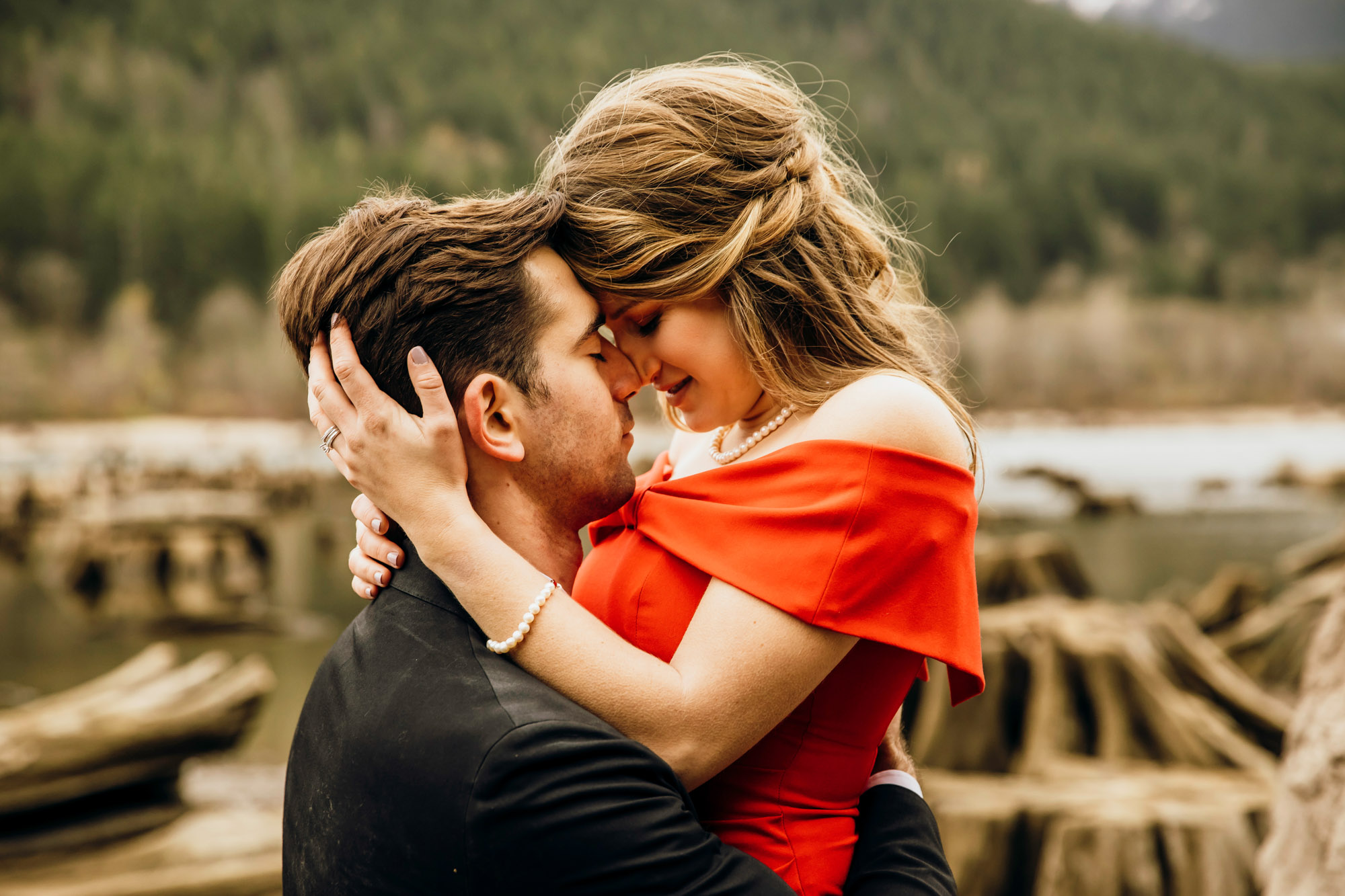 Adventure engagement session in the Cascade Mountains by Seattle wedding photographer James Thomas Long Photography