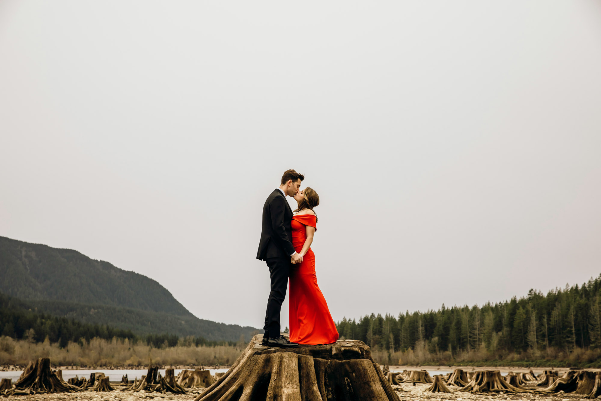 Adventure engagement session in the Cascade Mountains by Seattle wedding photographer James Thomas Long Photography