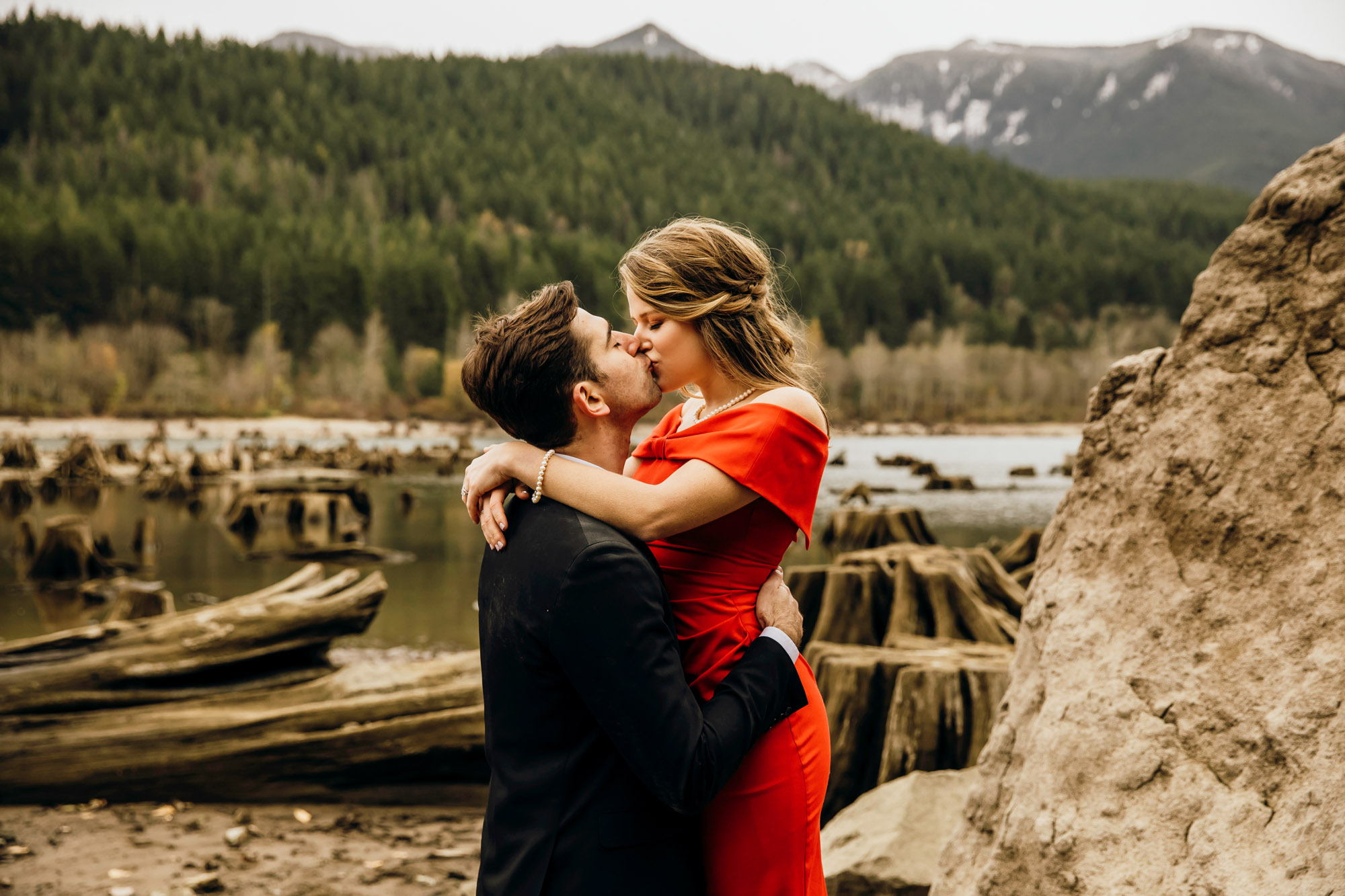 Adventure engagement session in the Cascade Mountains by Seattle wedding photographer James Thomas Long Photography