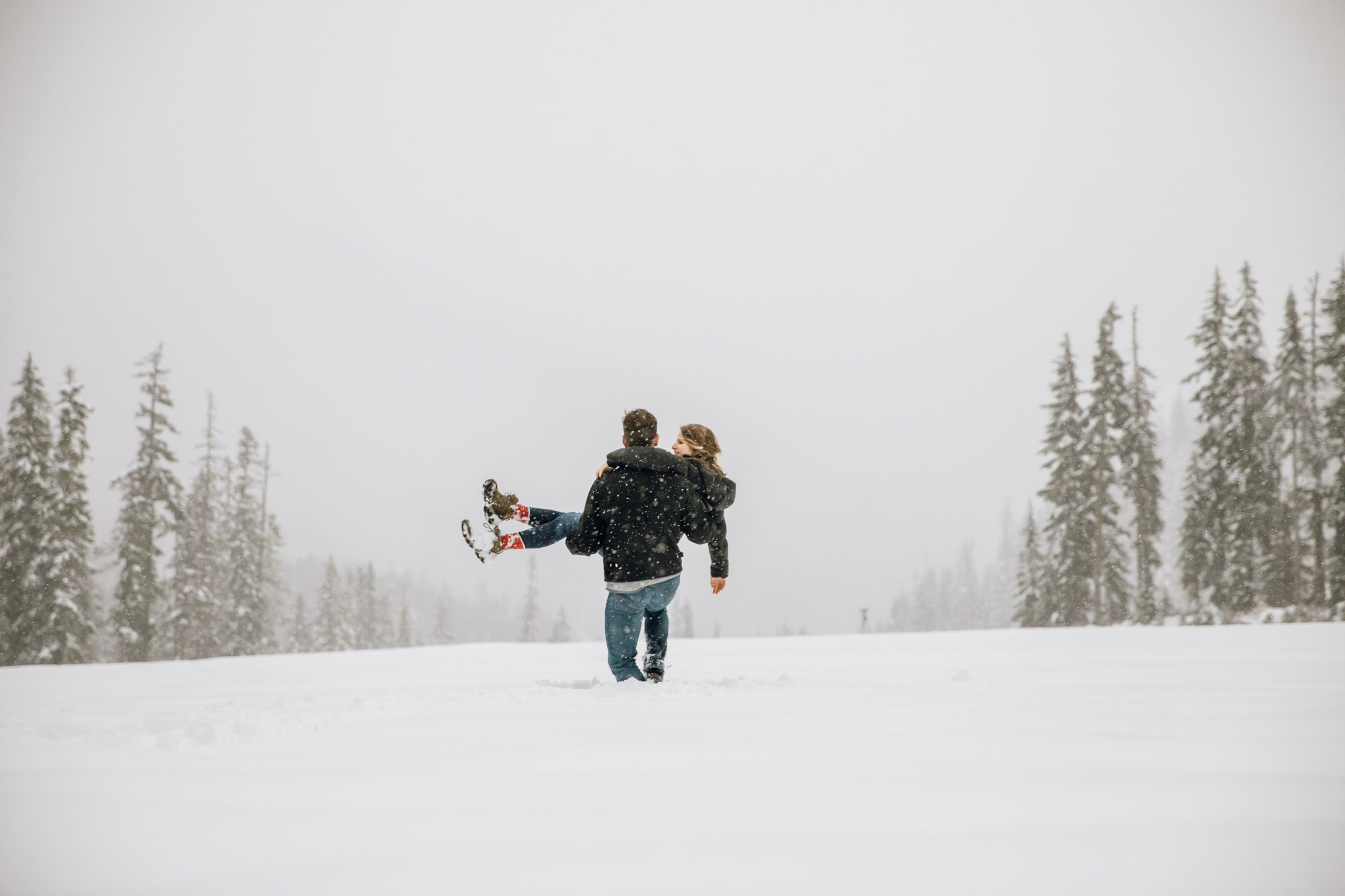 Adventure engagement session in the Cascade Mountains by Seattle wedding photographer James Thomas Long Photography