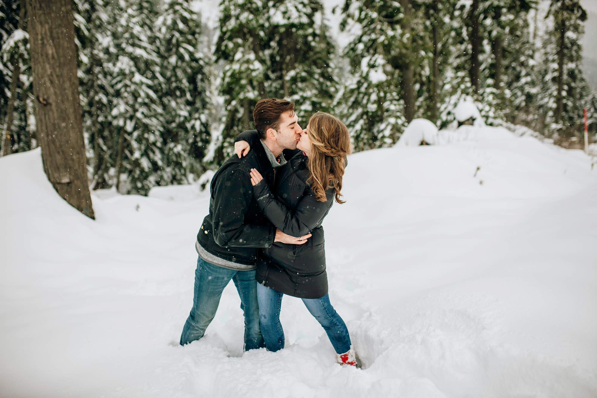 Adventure engagement session in the Cascade Mountains by Seattle wedding photographer James Thomas Long Photography