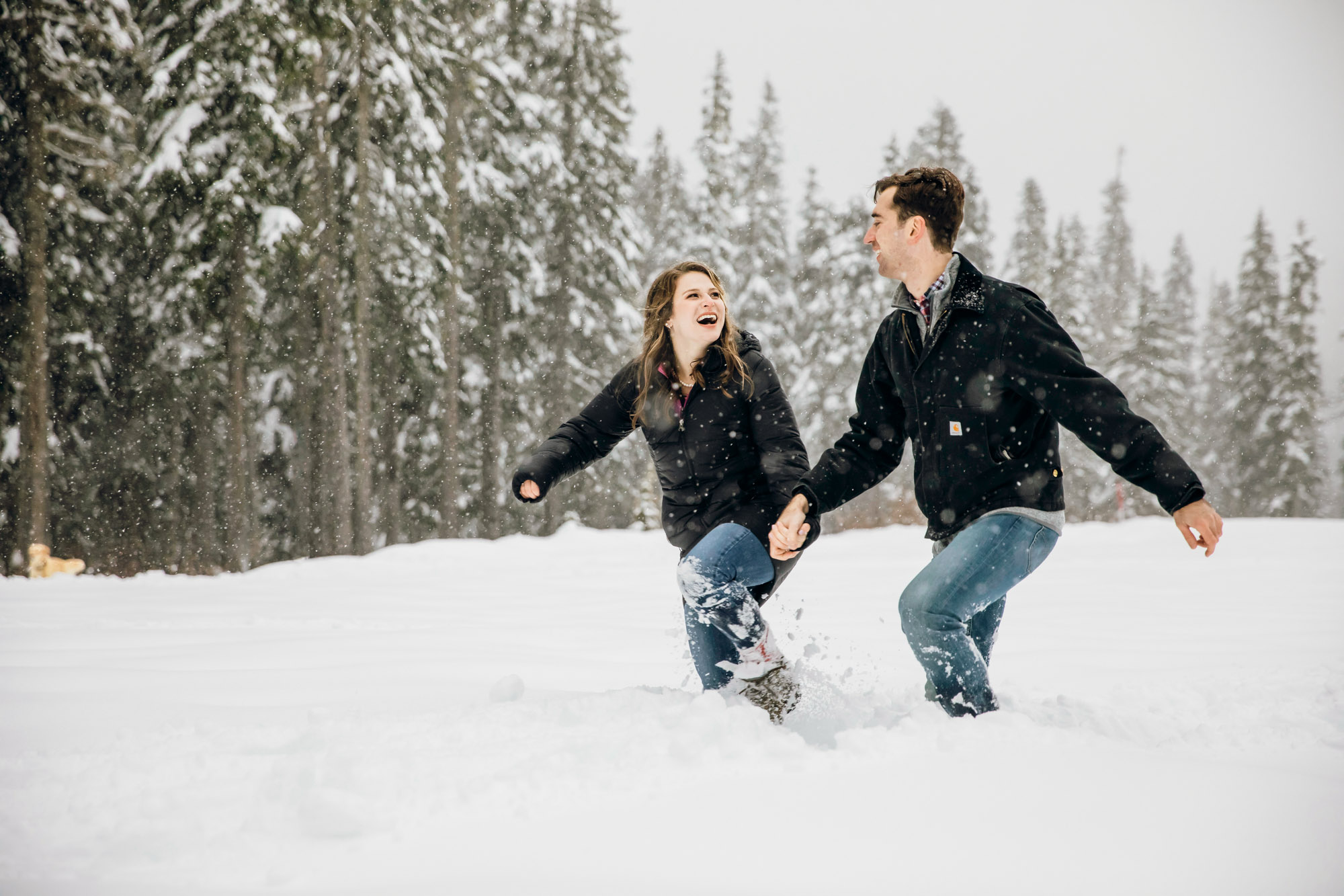 Adventure engagement session in the Cascade Mountains by Seattle wedding photographer James Thomas Long Photography