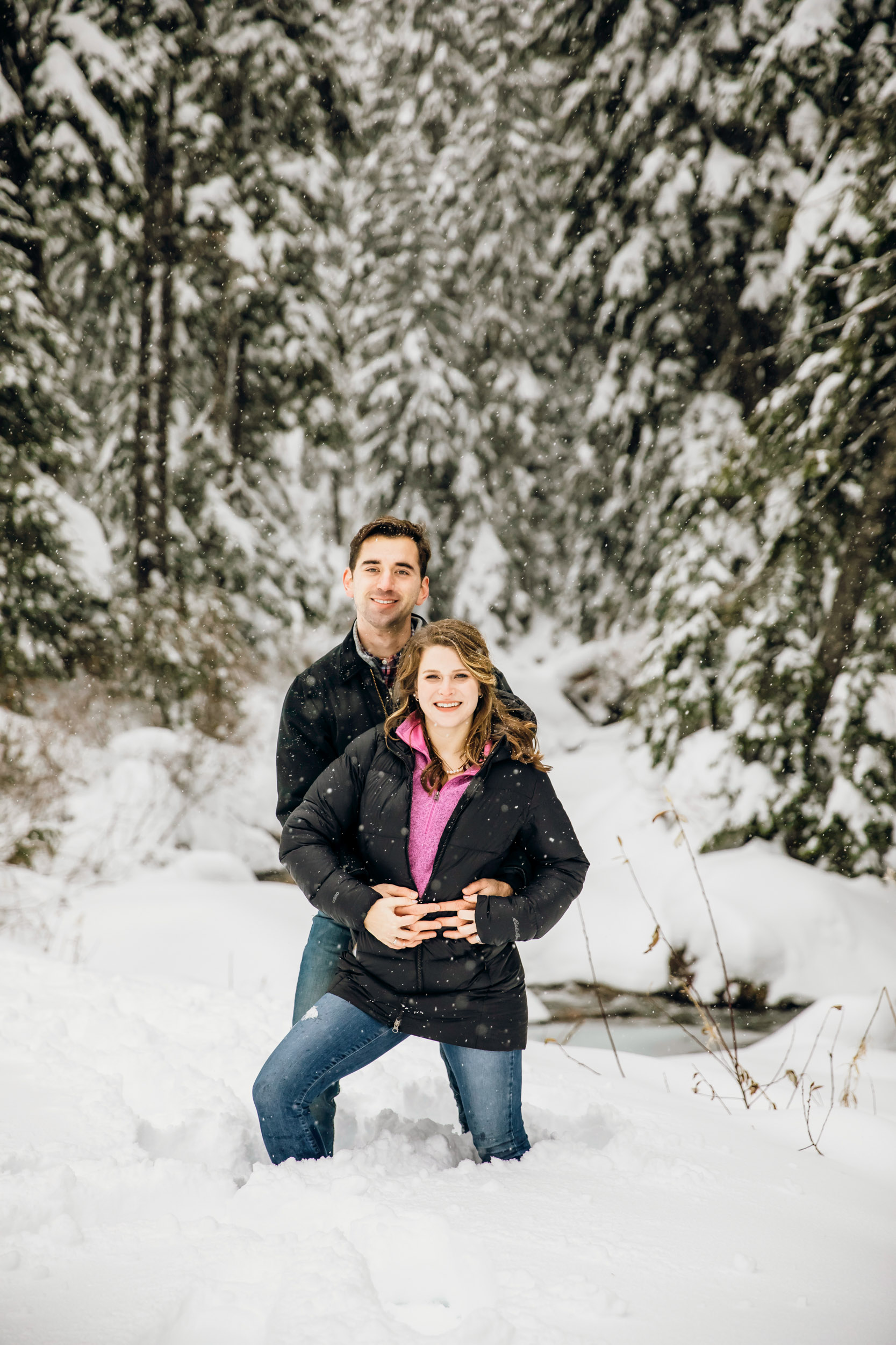 Adventure engagement session in the Cascade Mountains by Seattle wedding photographer James Thomas Long Photography