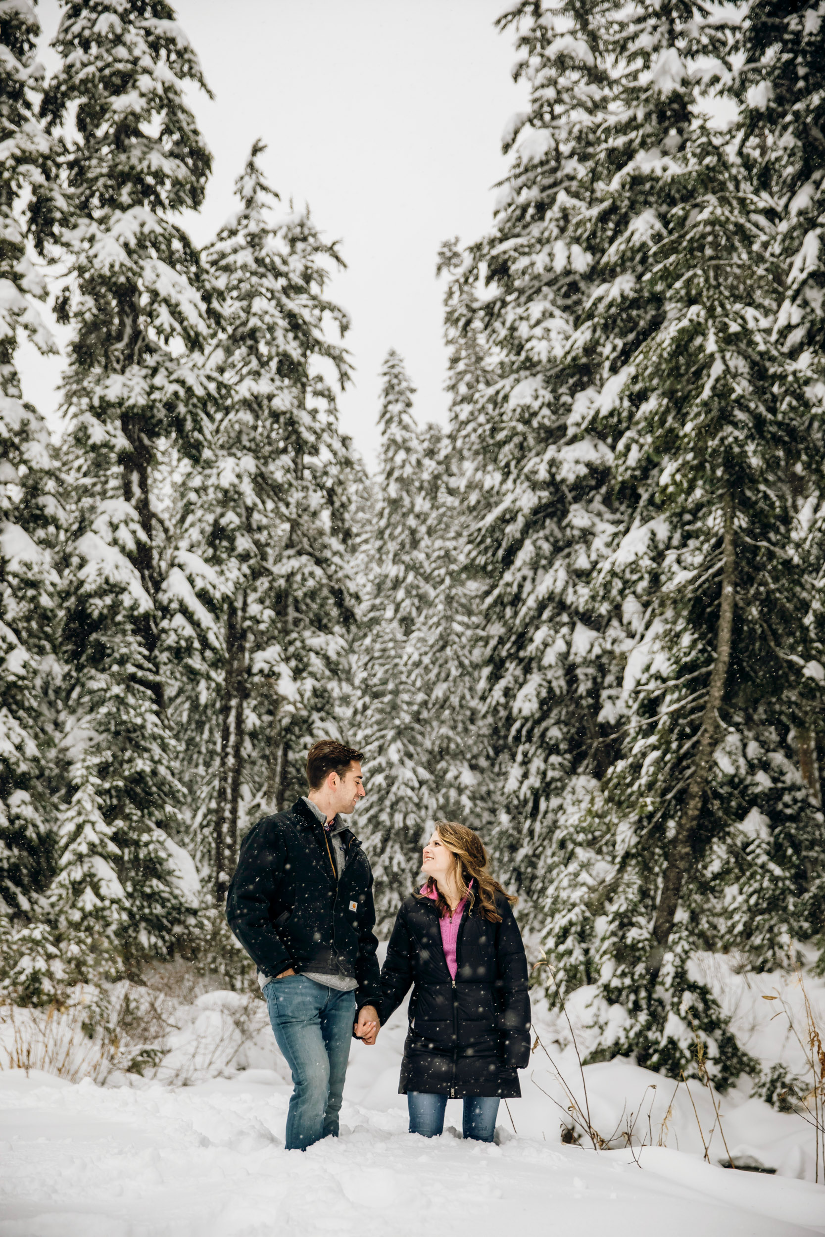 Adventure engagement session in the Cascade Mountains by Seattle wedding photographer James Thomas Long Photography