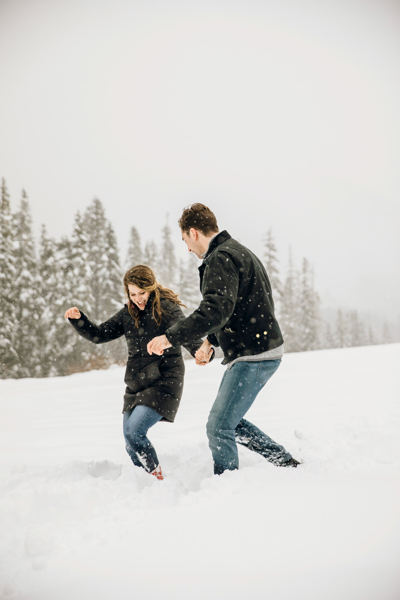 Adventure engagement session in the Cascade Mountains by Seattle wedding photographer James Thomas Long Photography