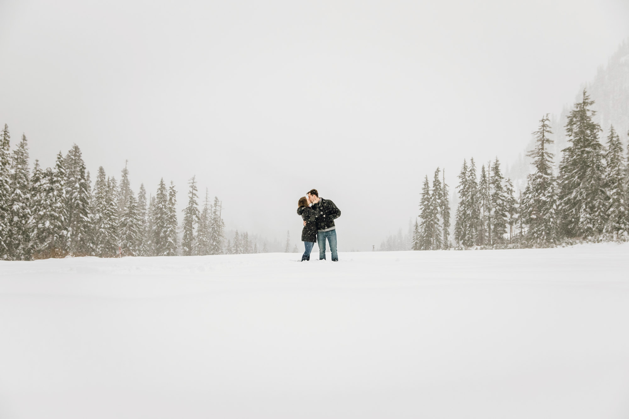 Adventure engagement session in the Cascade Mountains by Seattle wedding photographer James Thomas Long Photography