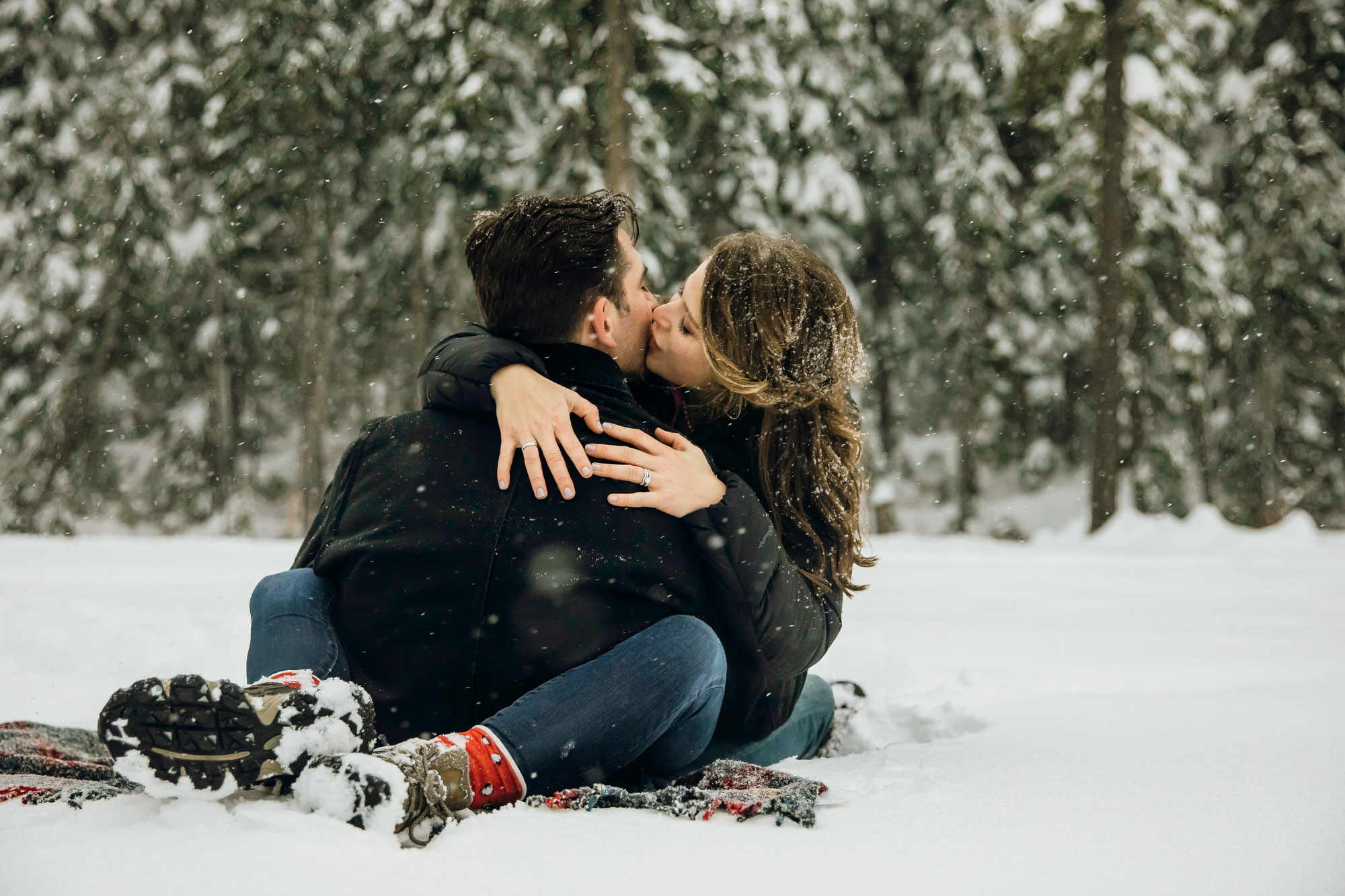 Adventure engagement session in the Cascade Mountains by Seattle wedding photographer James Thomas Long Photography