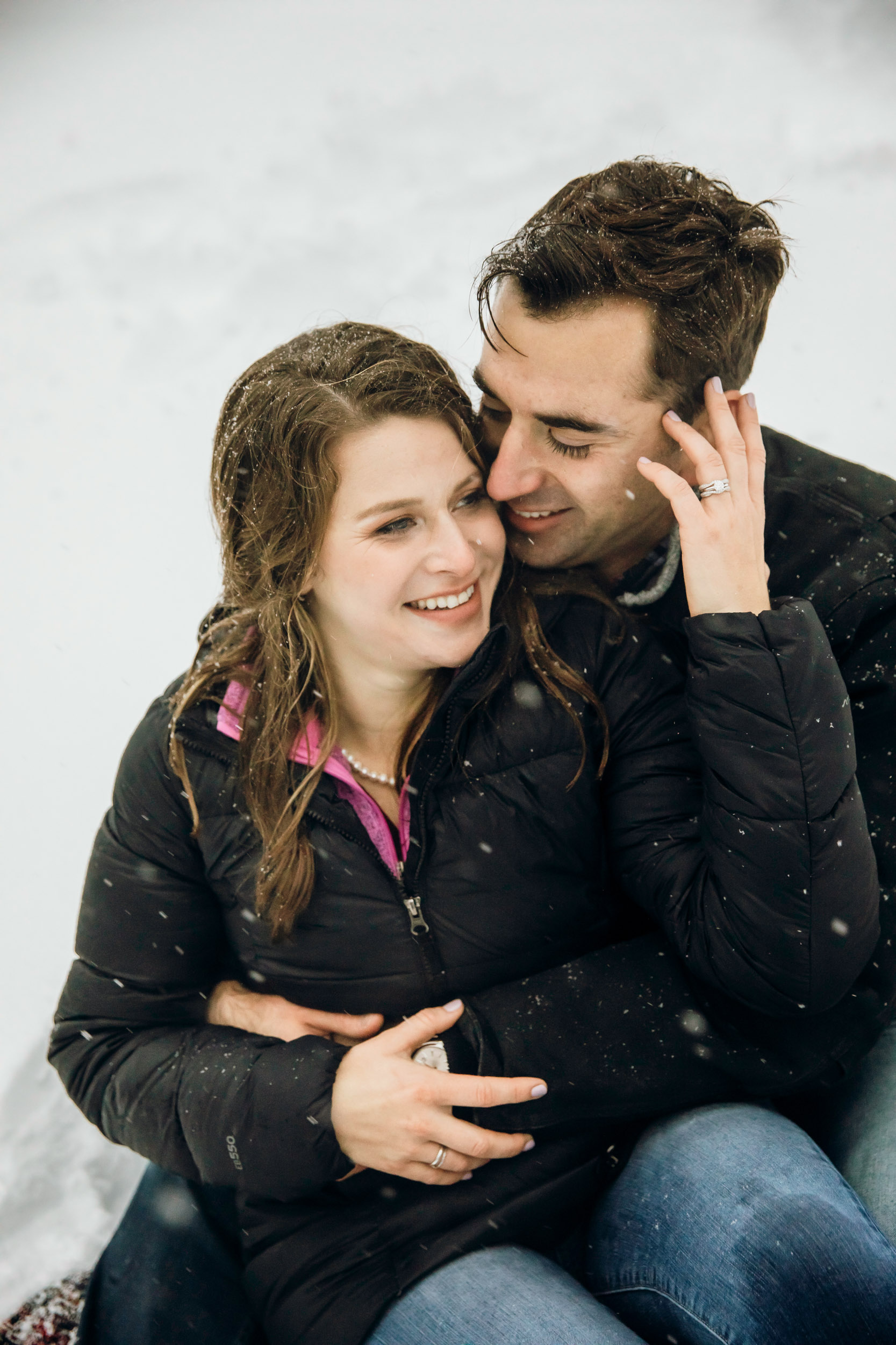 Adventure engagement session in the Cascade Mountains by Seattle wedding photographer James Thomas Long Photography