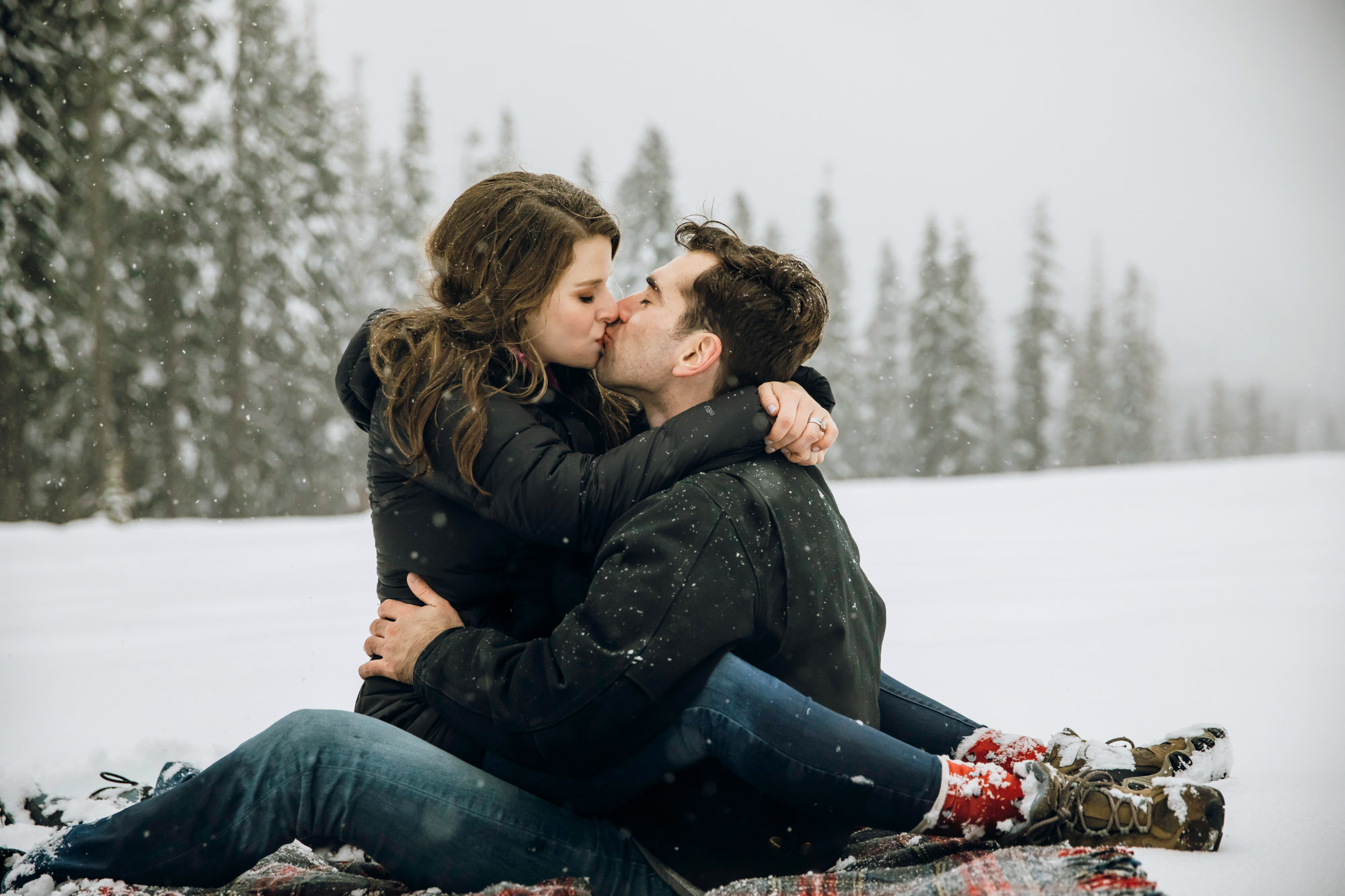 Adventure engagement session in the Cascade Mountains by Seattle wedding photographer James Thomas Long Photography