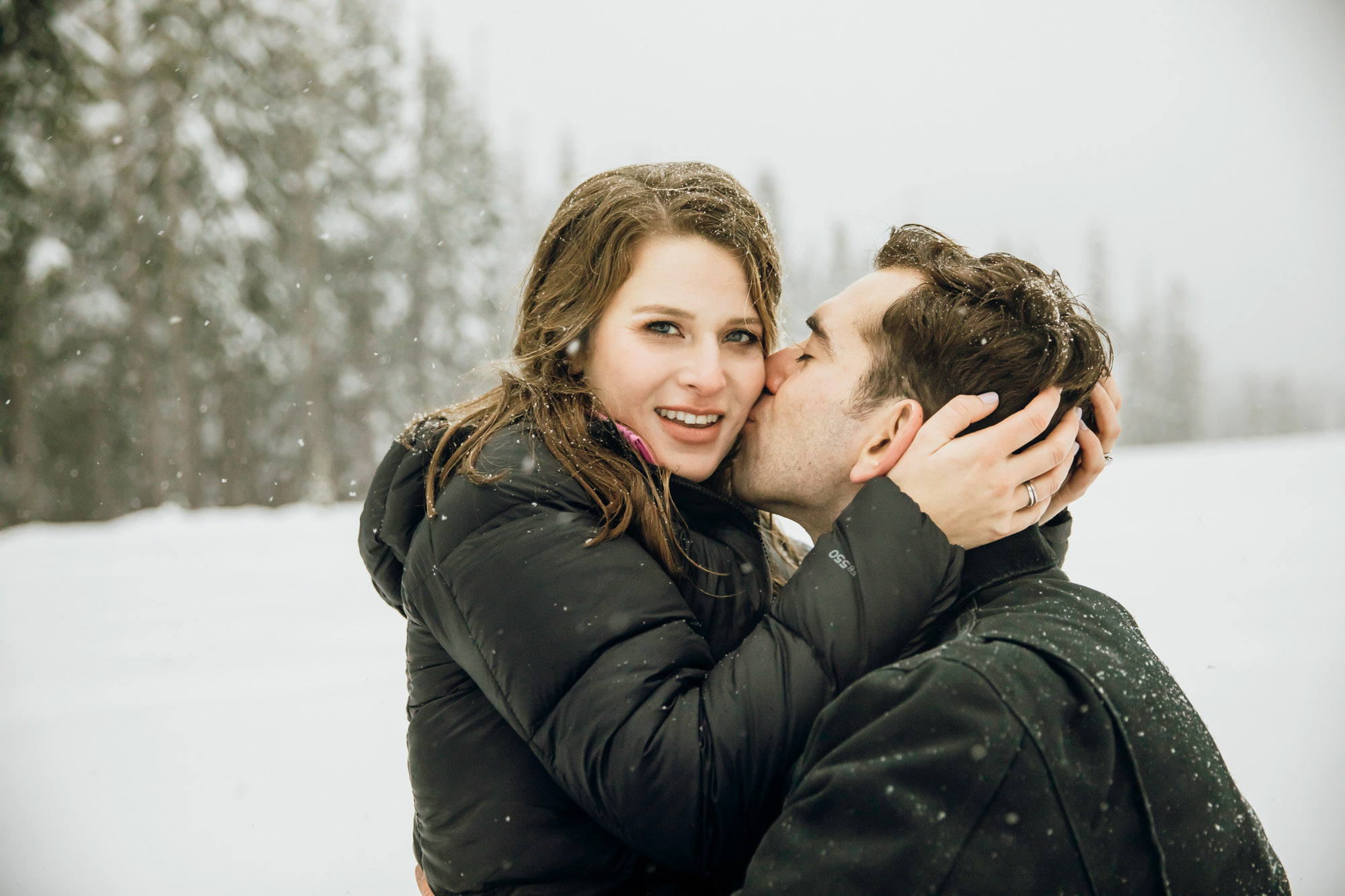 Adventure engagement session in the Cascade Mountains by Seattle wedding photographer James Thomas Long Photography