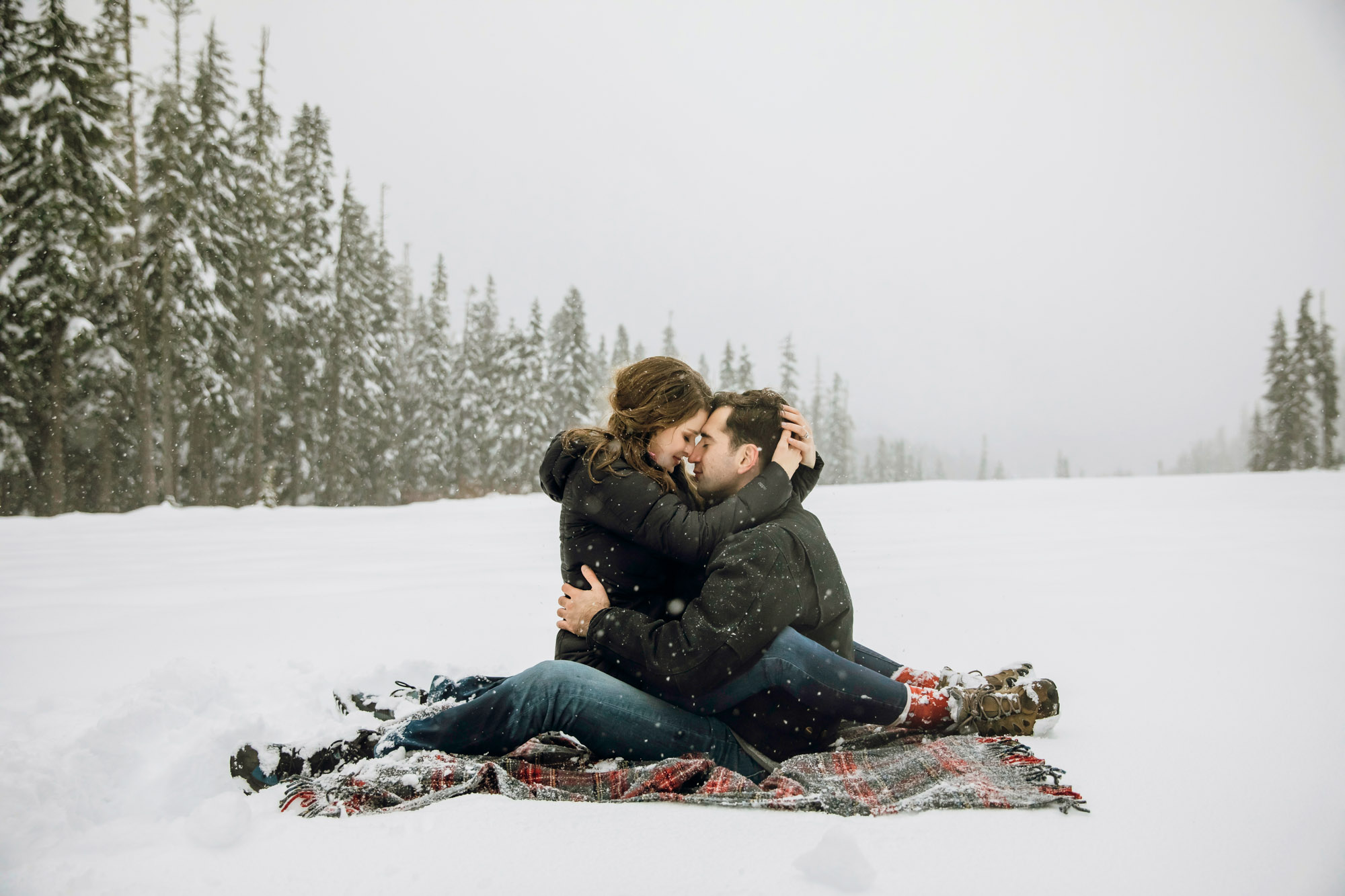 Adventure engagement session in the Cascade Mountains by Seattle wedding photographer James Thomas Long Photography