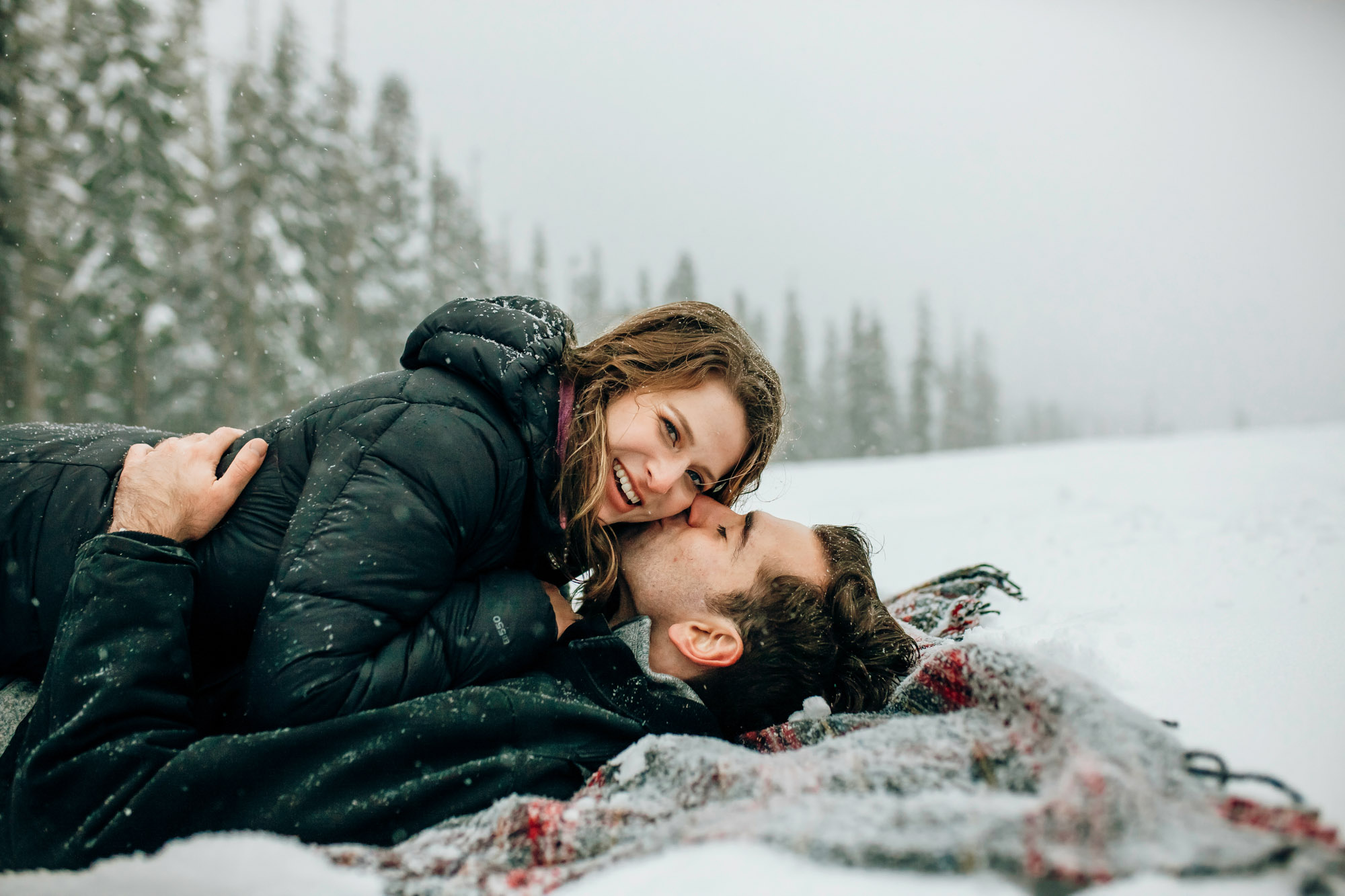 Adventure engagement session in the Cascade Mountains by Seattle wedding photographer James Thomas Long Photography