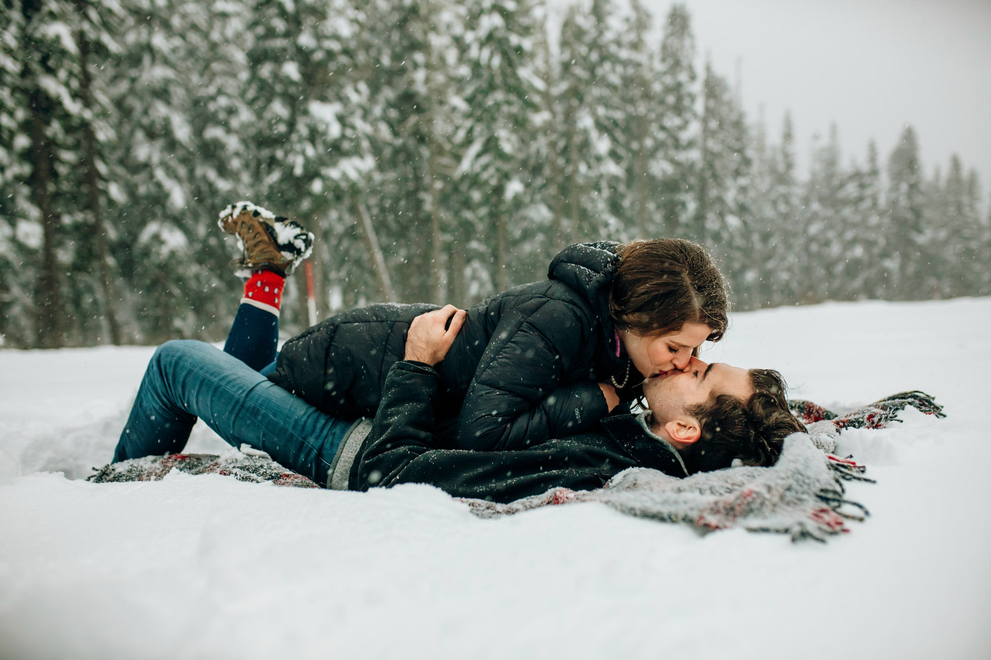 Adventure engagement session in the Cascade Mountains by Seattle wedding photographer James Thomas Long Photography