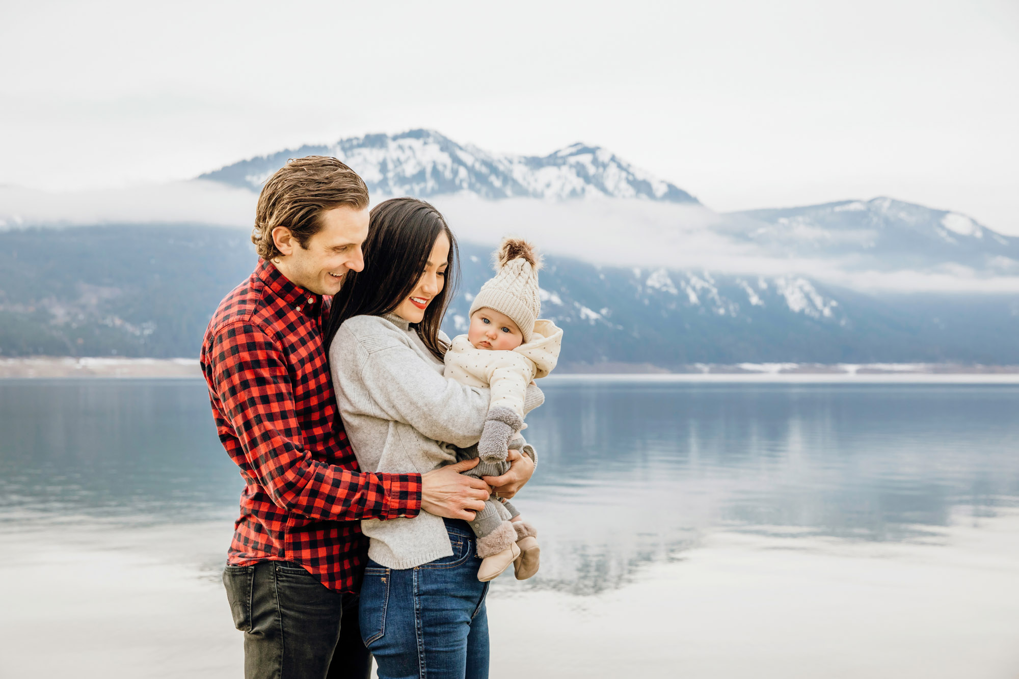 Family and baby session in the Cascade mountains by Seattle family photographer James Thomas Long Photography