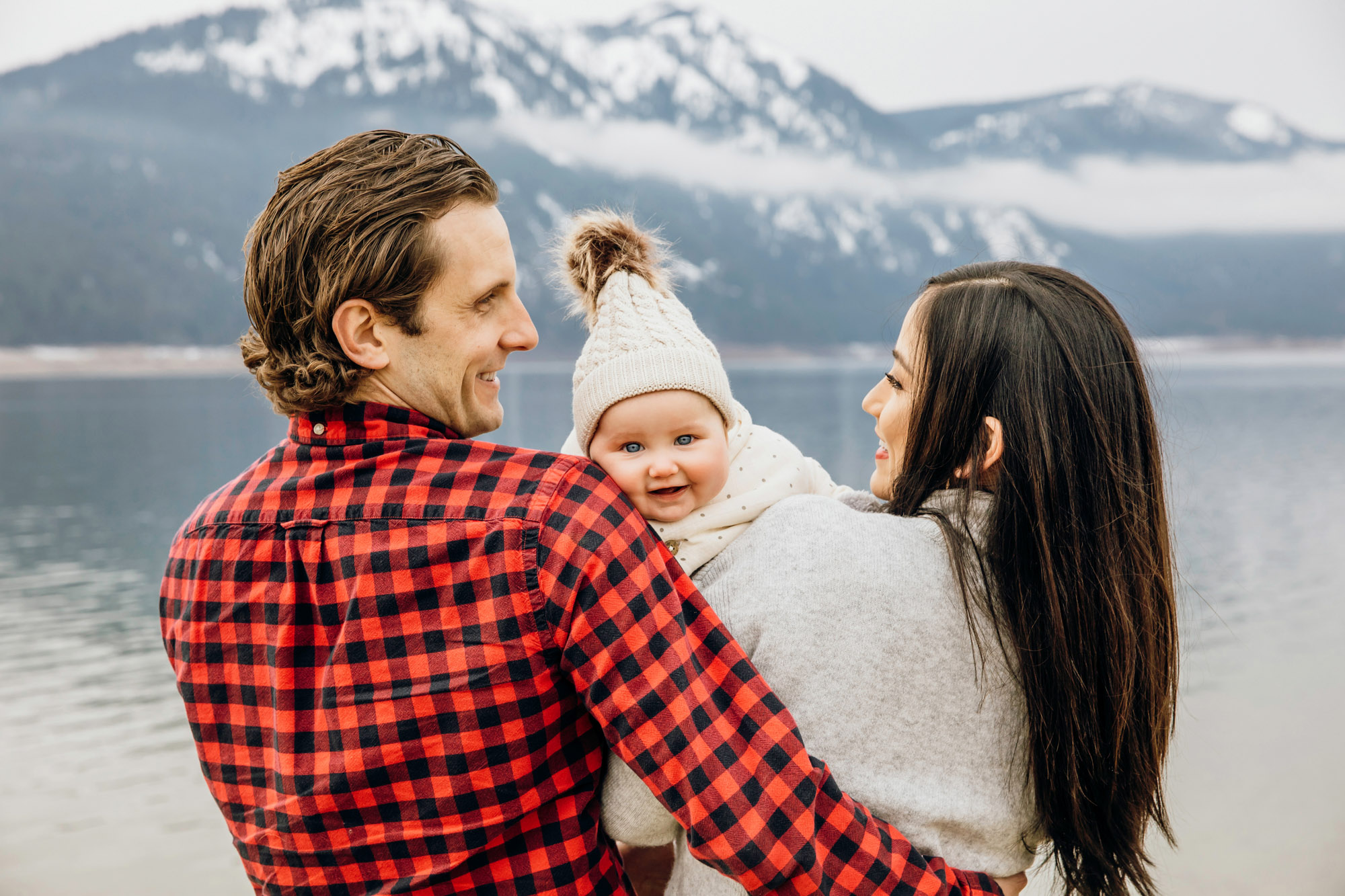 Family and baby session in the Cascade mountains by Seattle family photographer James Thomas Long Photography