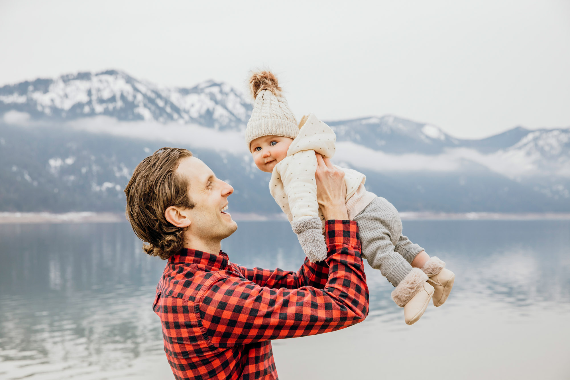 Family and baby session in the Cascade mountains by Seattle family photographer James Thomas Long Photography