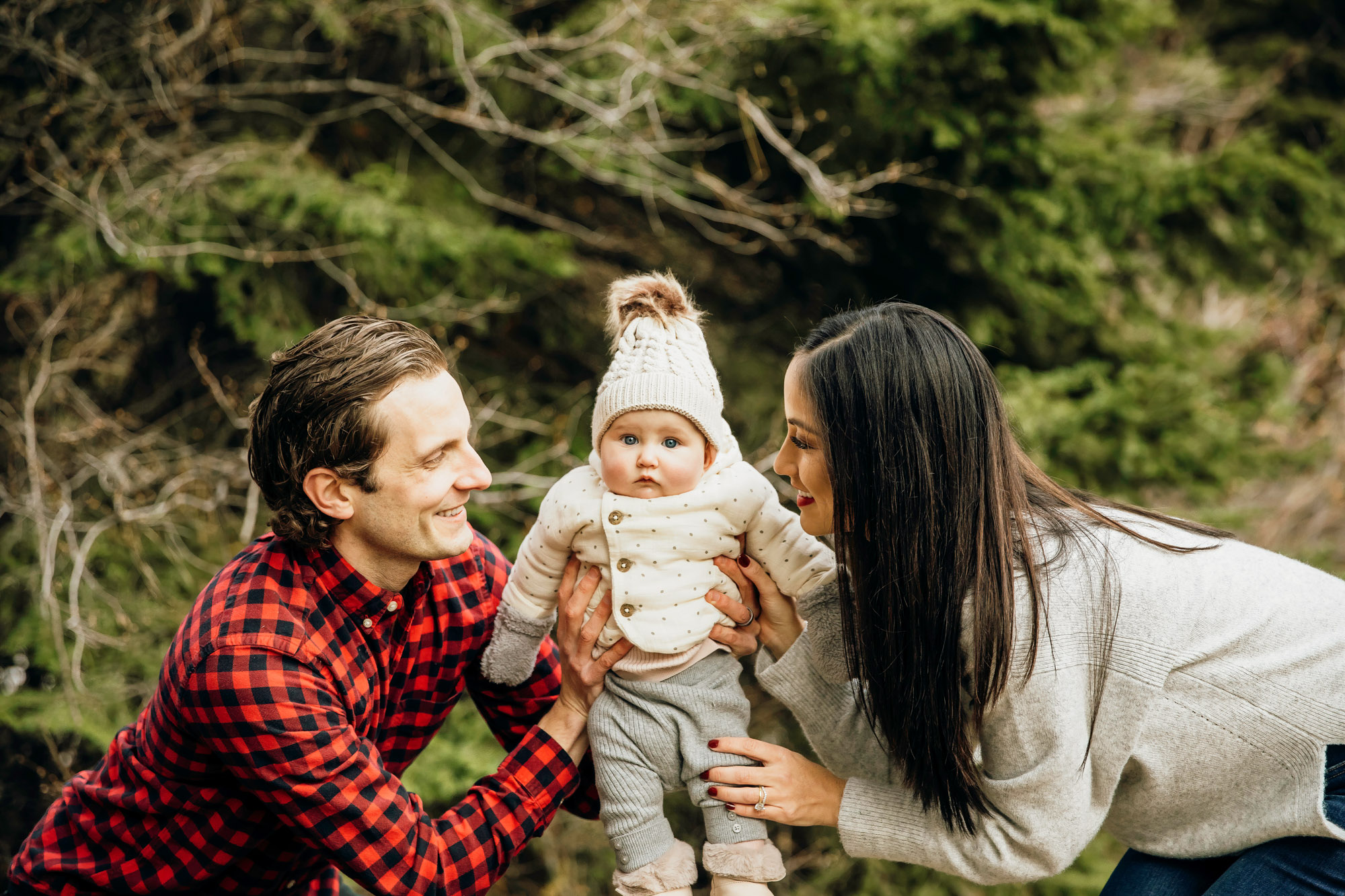 Family and baby session in the Cascade mountains by Seattle family photographer James Thomas Long Photography