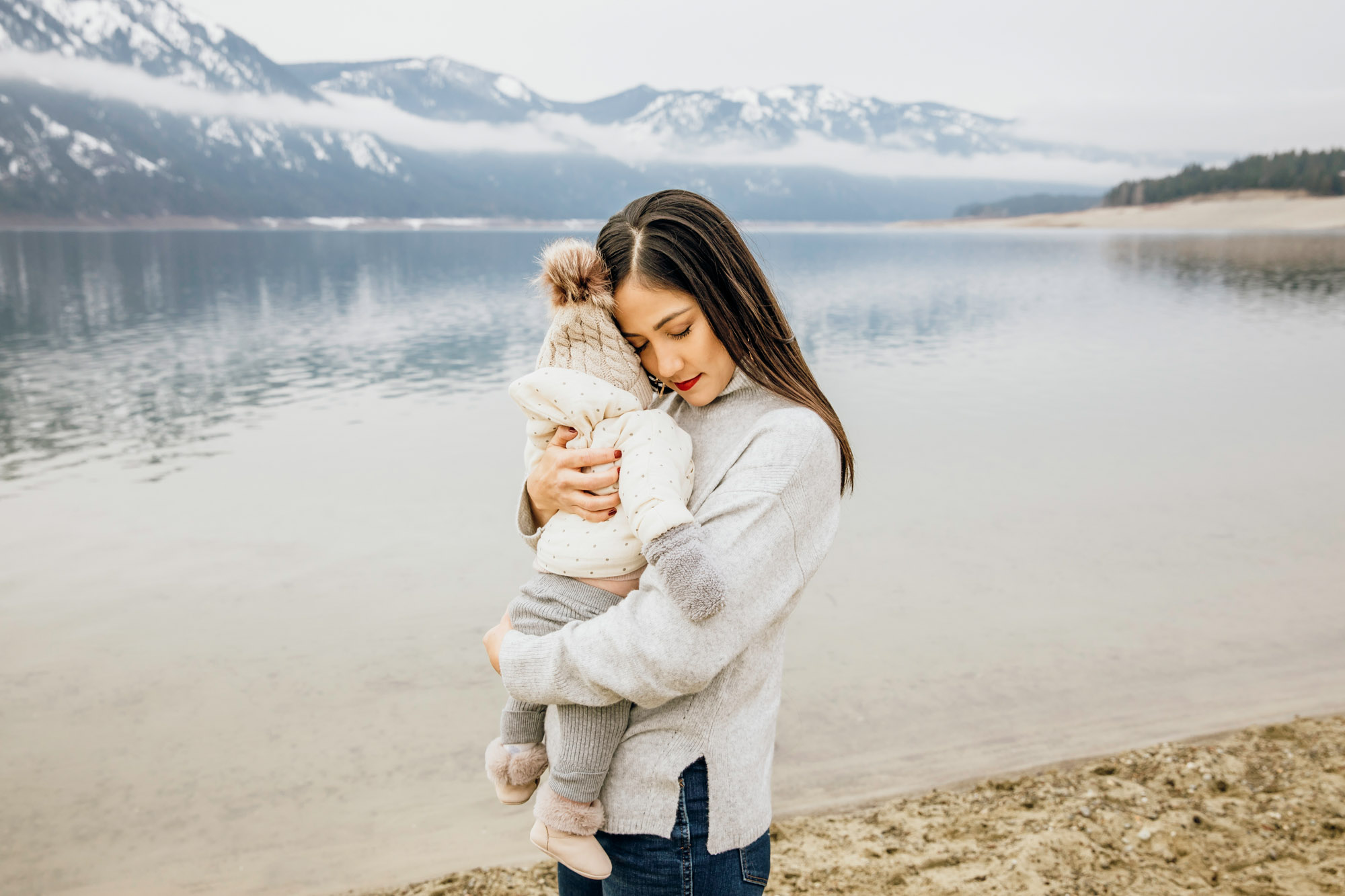 Family and baby session in the Cascade mountains by Seattle family photographer James Thomas Long Photography