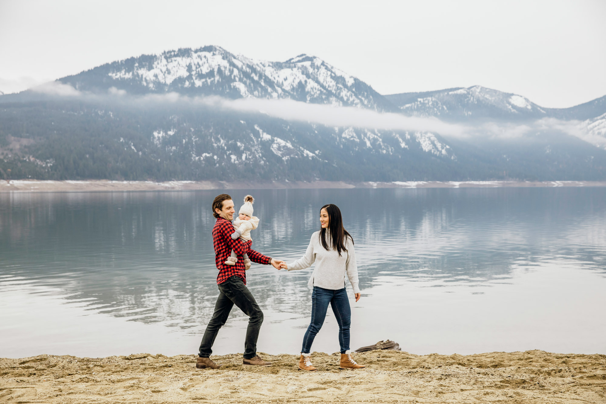 Family and baby session in the Cascade mountains by Seattle family photographer James Thomas Long Photography