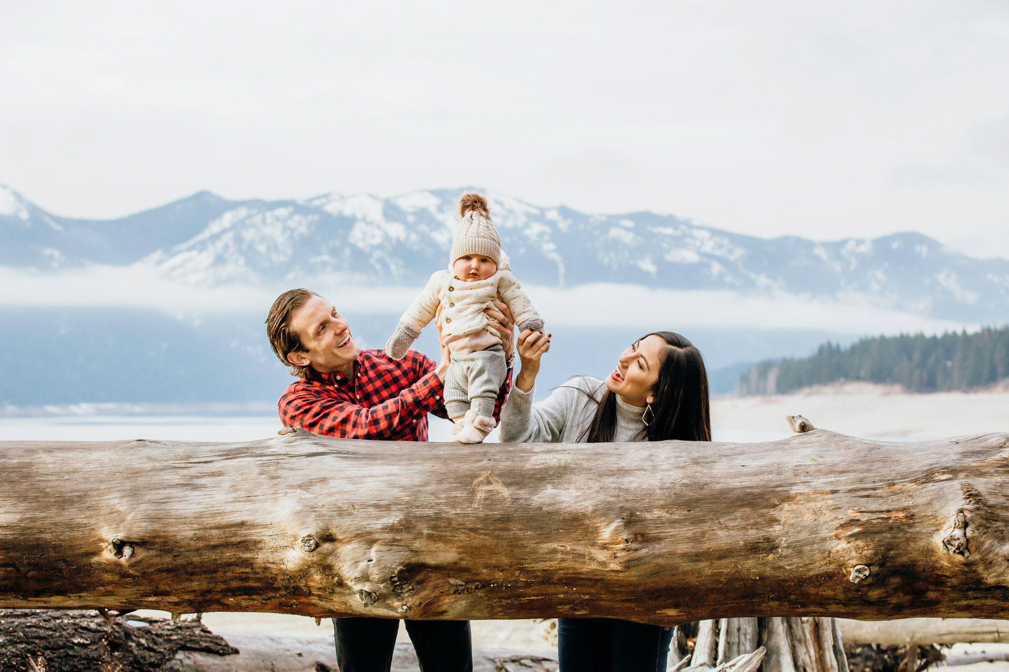 Family and baby session in the Cascade mountains by Seattle family photographer James Thomas Long Photography