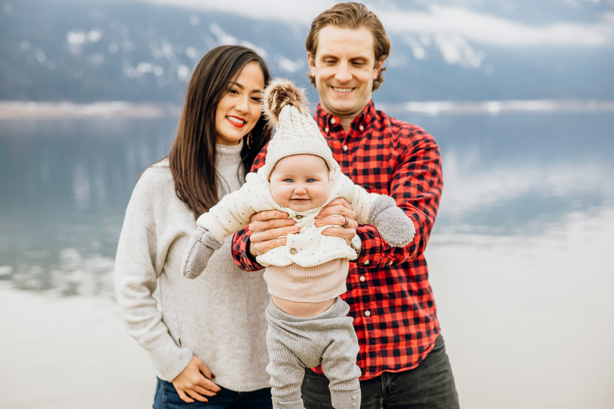 Family and baby session in the Cascade mountains by Seattle family photographer James Thomas Long Photography