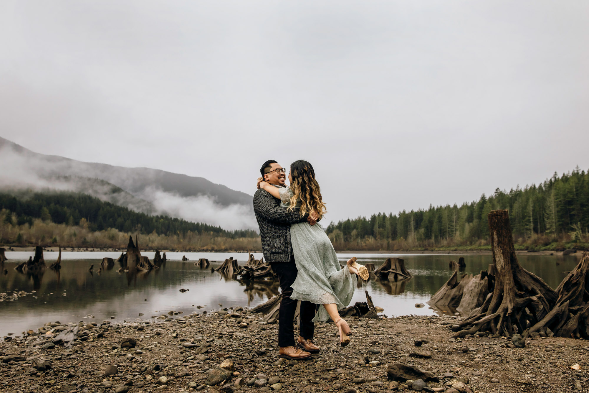 Snoqualmie and North Bend engagement session by Seattle wedding photographer James Thomas Long Photography