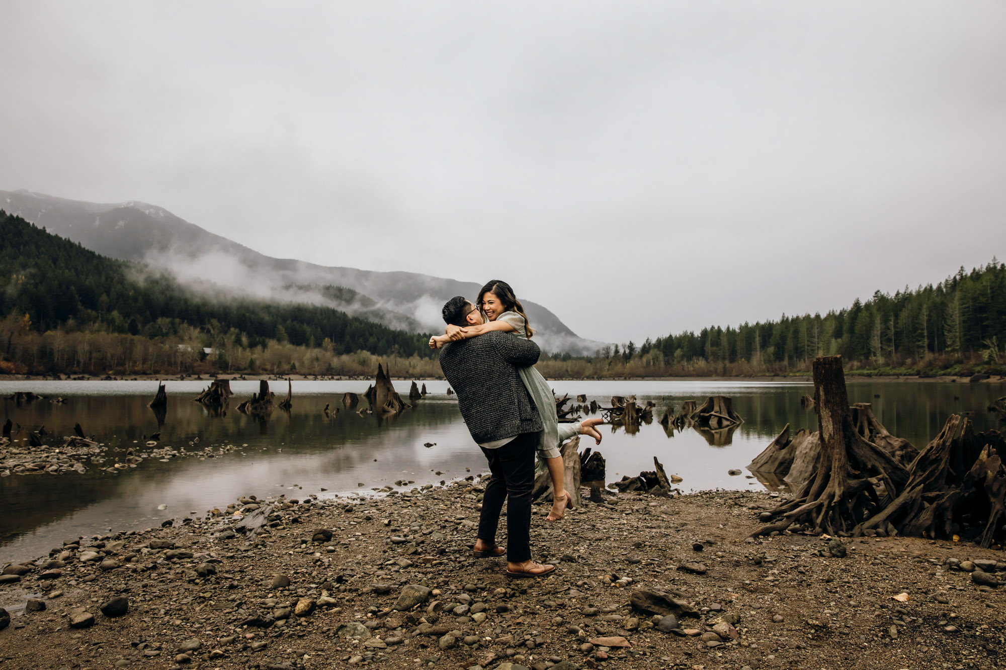 Snoqualmie and North Bend engagement session by Seattle wedding photographer James Thomas Long Photography