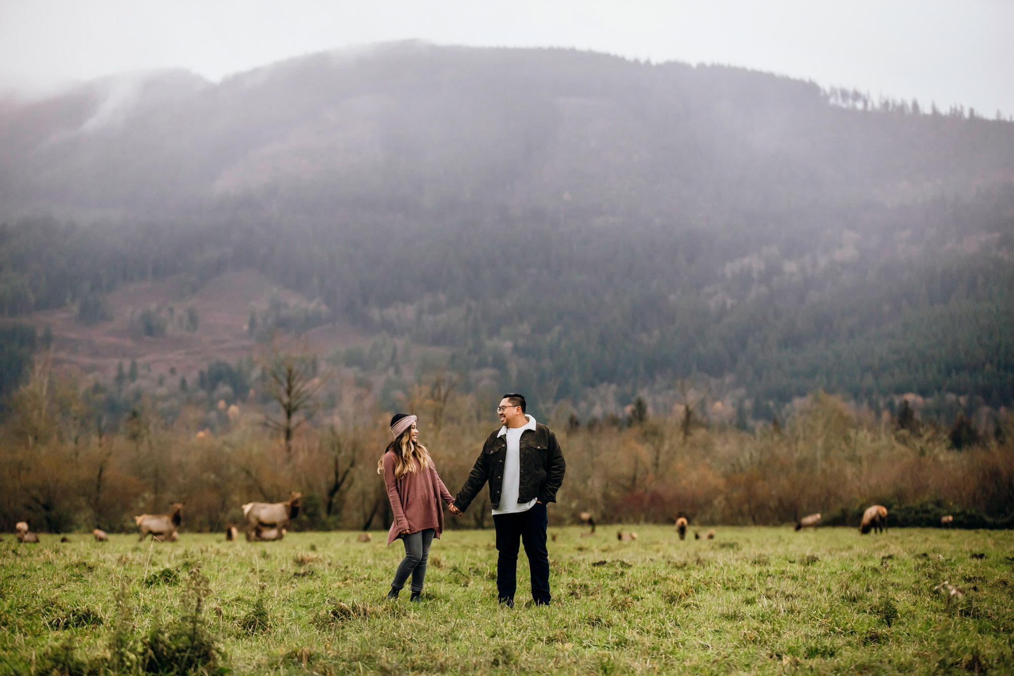 Snoqualmie and North Bend engagement session by Seattle wedding photographer James Thomas Long Photography