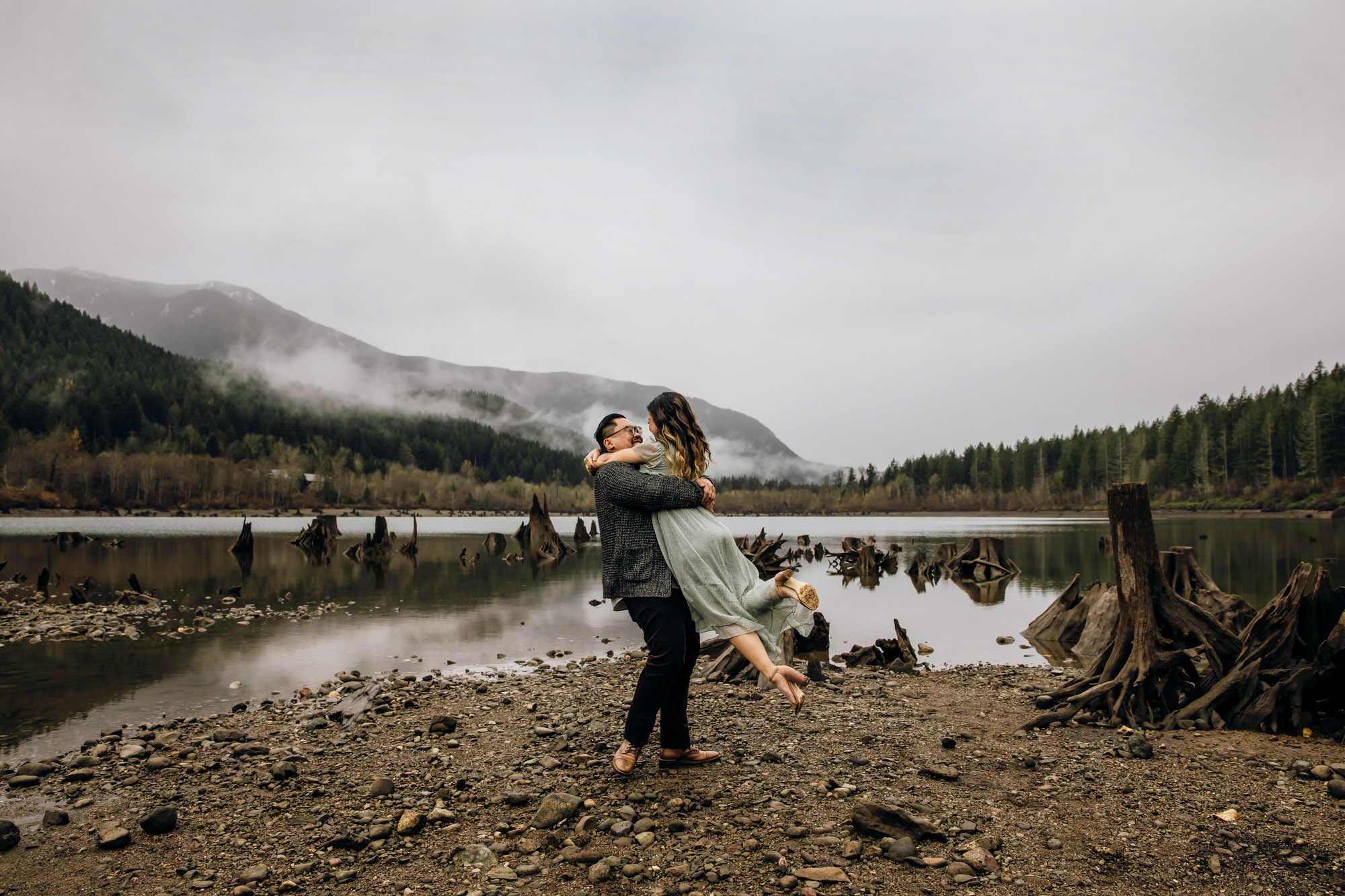 Snoqualmie and North Bend engagement session by Seattle wedding photographer James Thomas Long Photography