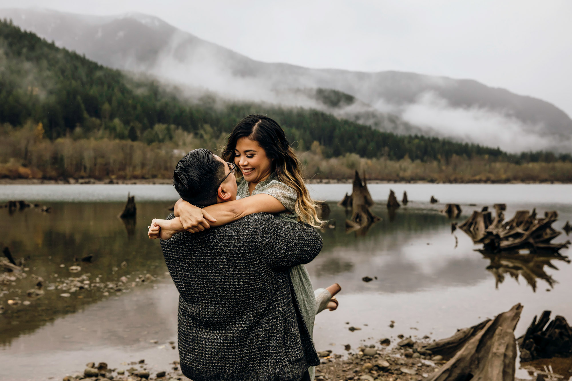 Snoqualmie and North Bend engagement session by Seattle wedding photographer James Thomas Long Photography