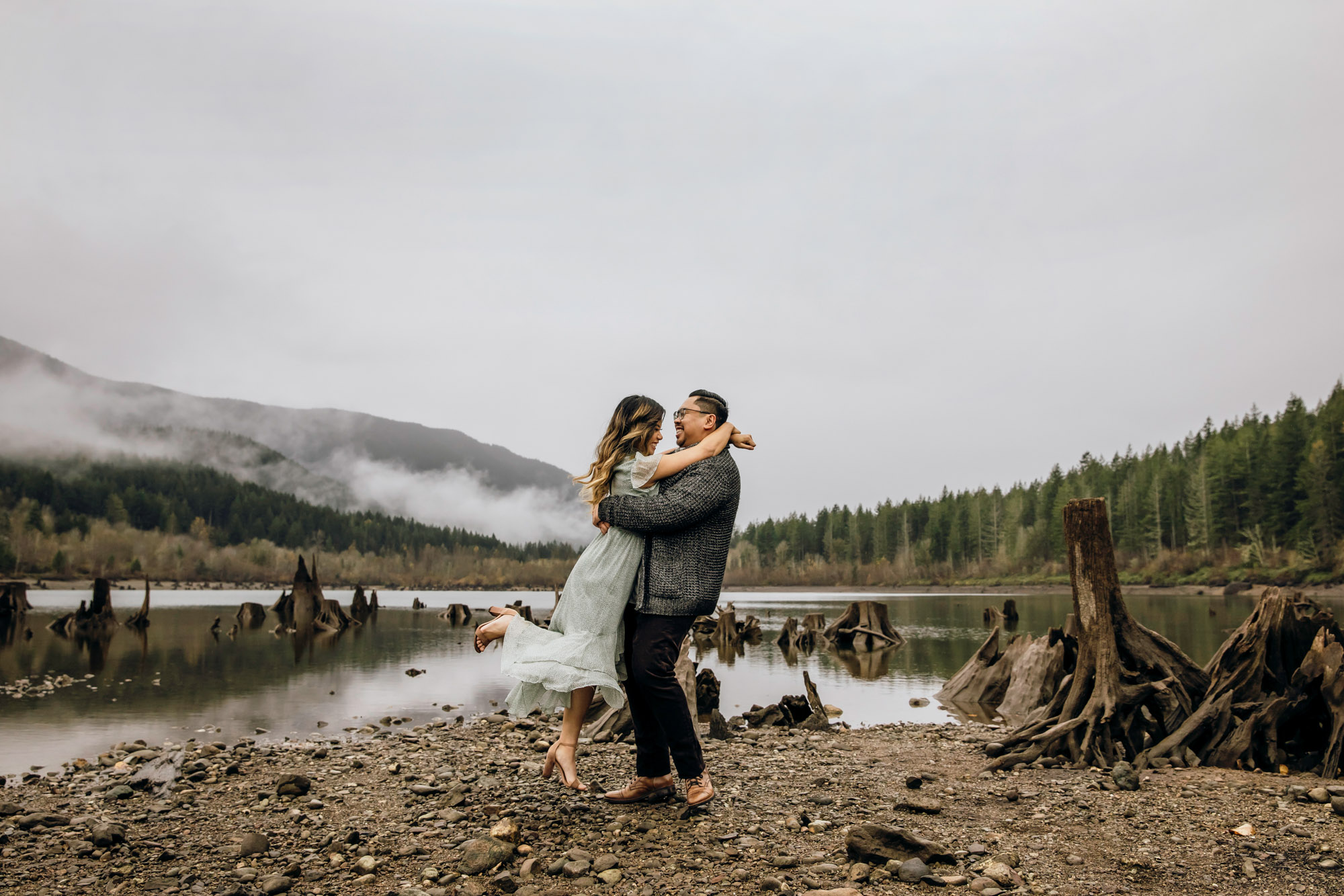 Snoqualmie and North Bend engagement session by Seattle wedding photographer James Thomas Long Photography