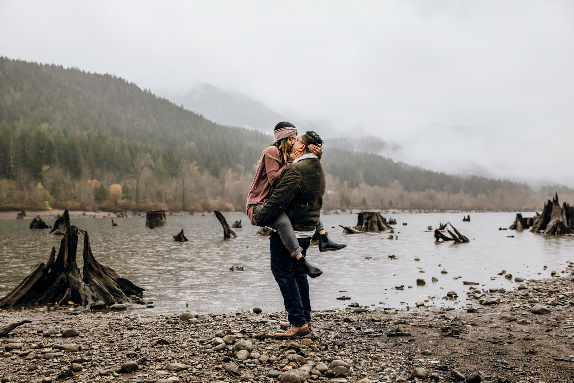 Snoqualmie and North Bend engagement session by Seattle wedding photographer James Thomas Long Photography