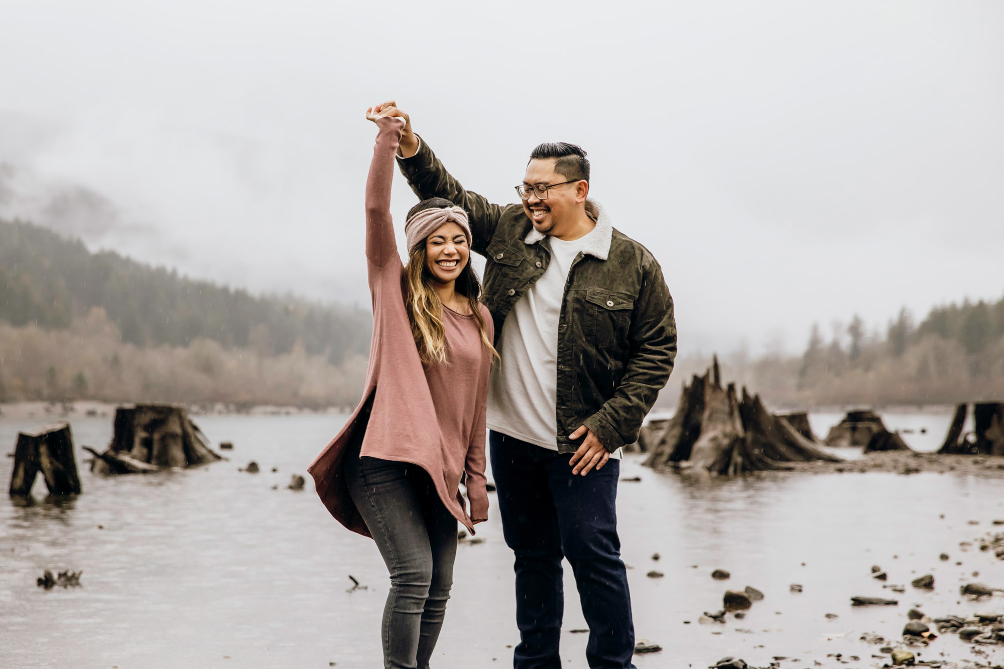 Snoqualmie and North Bend engagement session by Seattle wedding photographer James Thomas Long Photography