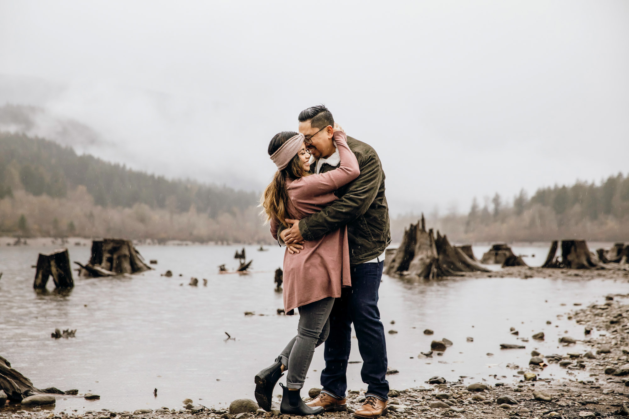 Snoqualmie and North Bend engagement session by Seattle wedding photographer James Thomas Long Photography