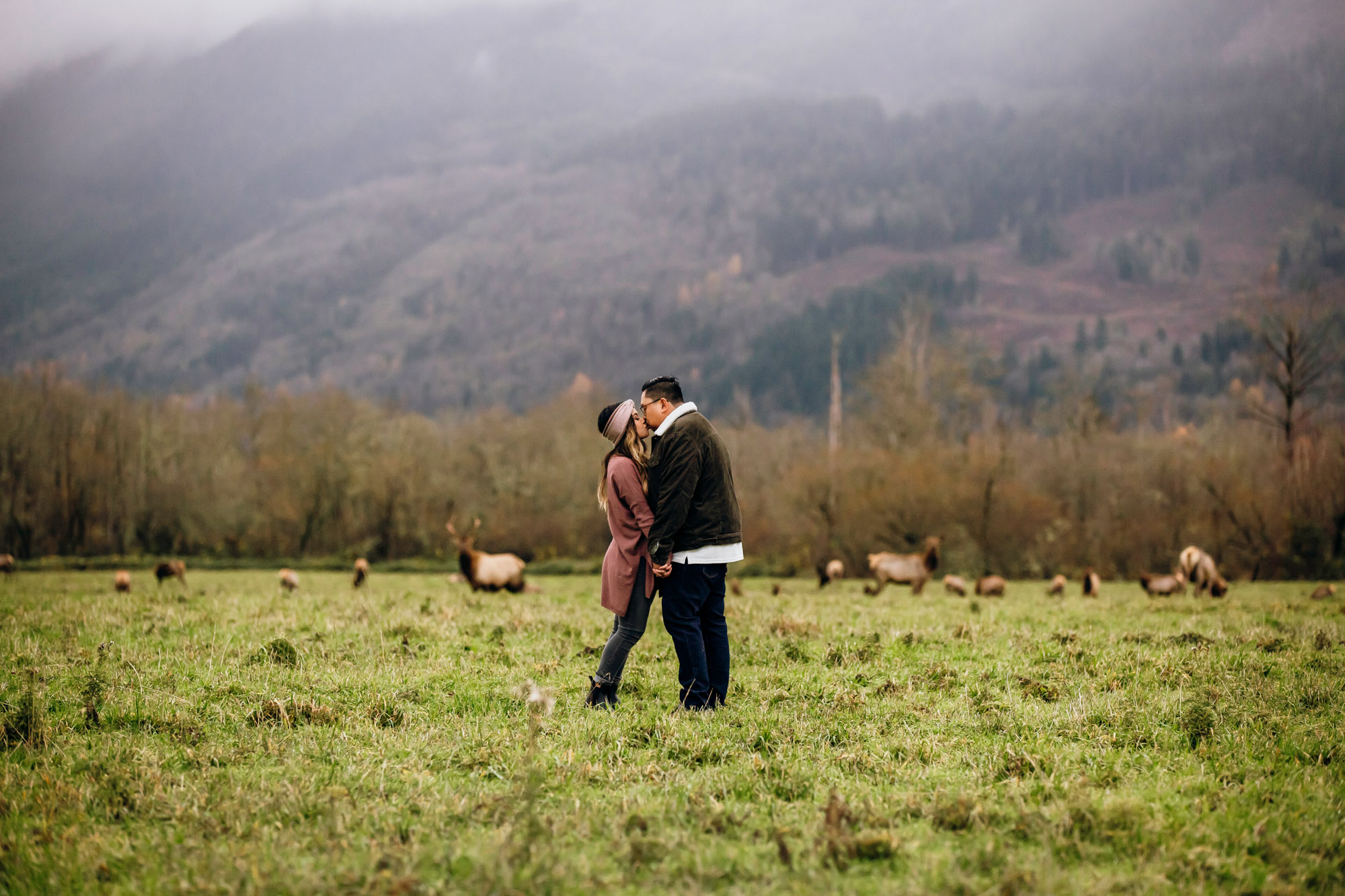 Snoqualmie and North Bend engagement session by Seattle wedding photographer James Thomas Long Photography