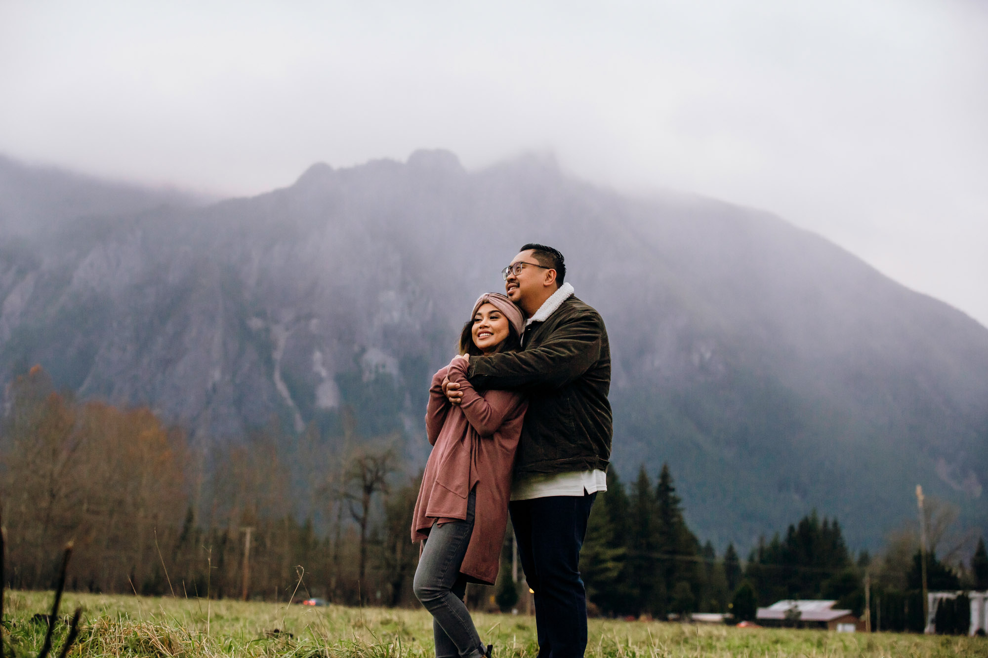 Snoqualmie and North Bend engagement session by Seattle wedding photographer James Thomas Long Photography