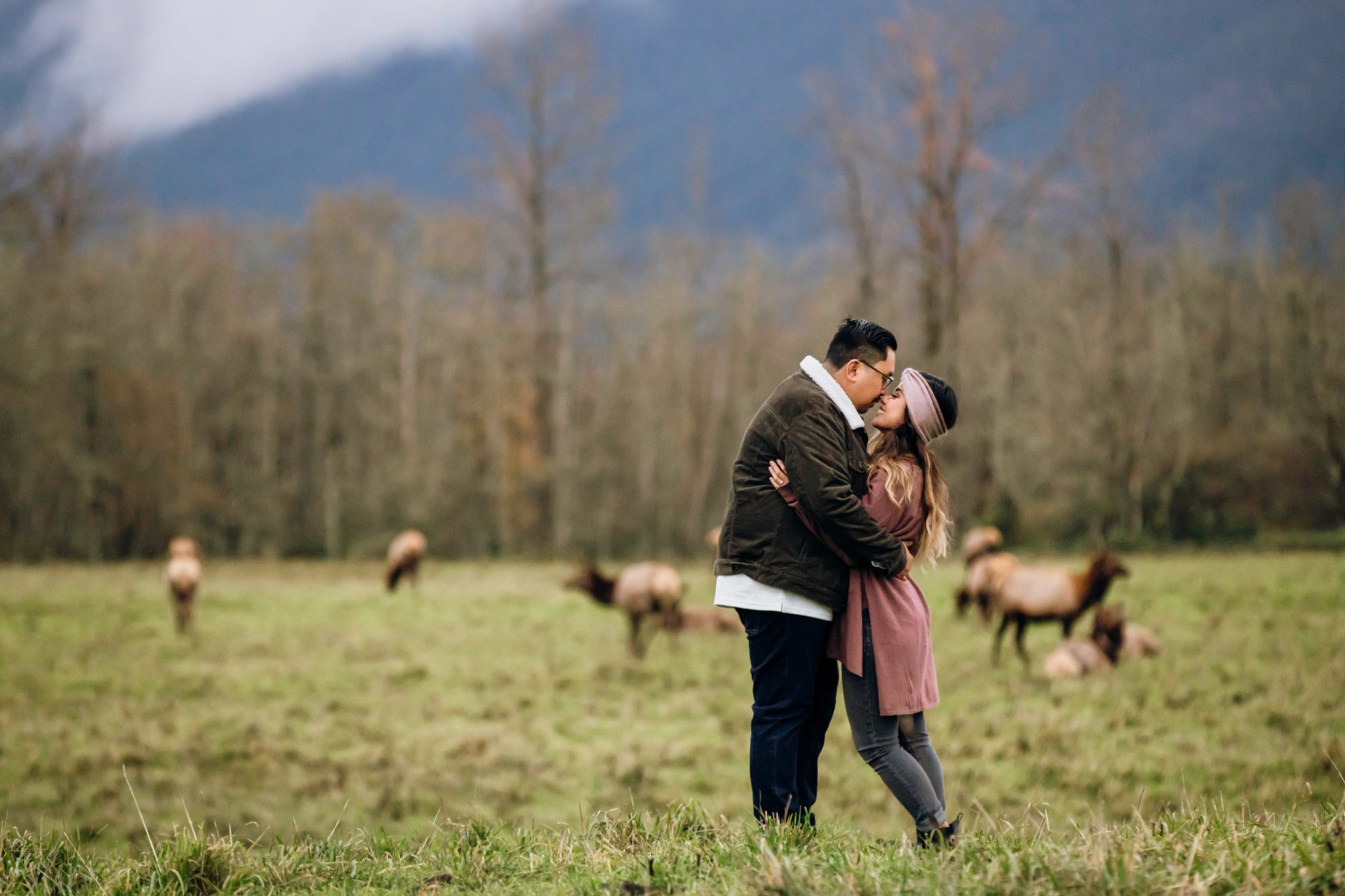 Snoqualmie and North Bend engagement session by Seattle wedding photographer James Thomas Long Photography