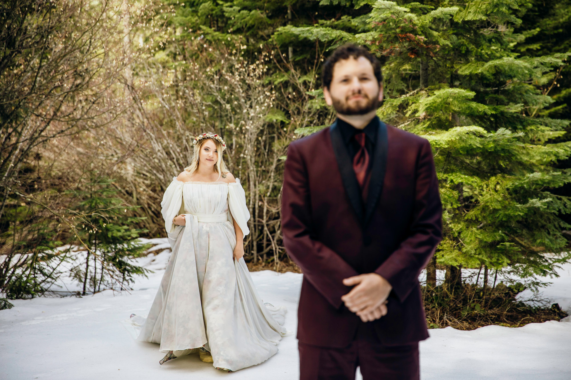 Snoqualmie Pass elopement by Seattle Wedding Photographer James Thomas Long Photography