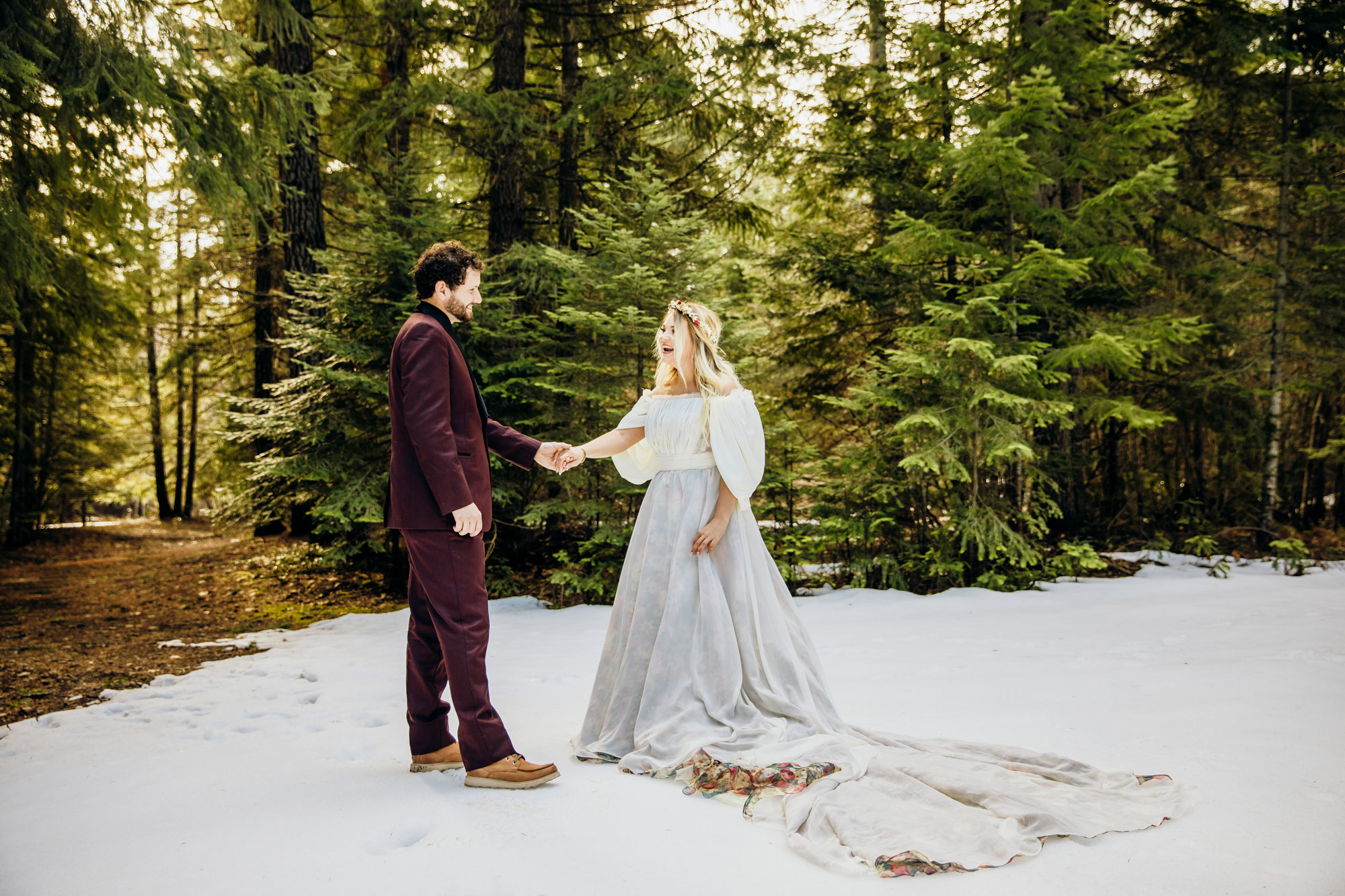 Snoqualmie Pass elopement by Seattle Wedding Photographer James Thomas Long Photography